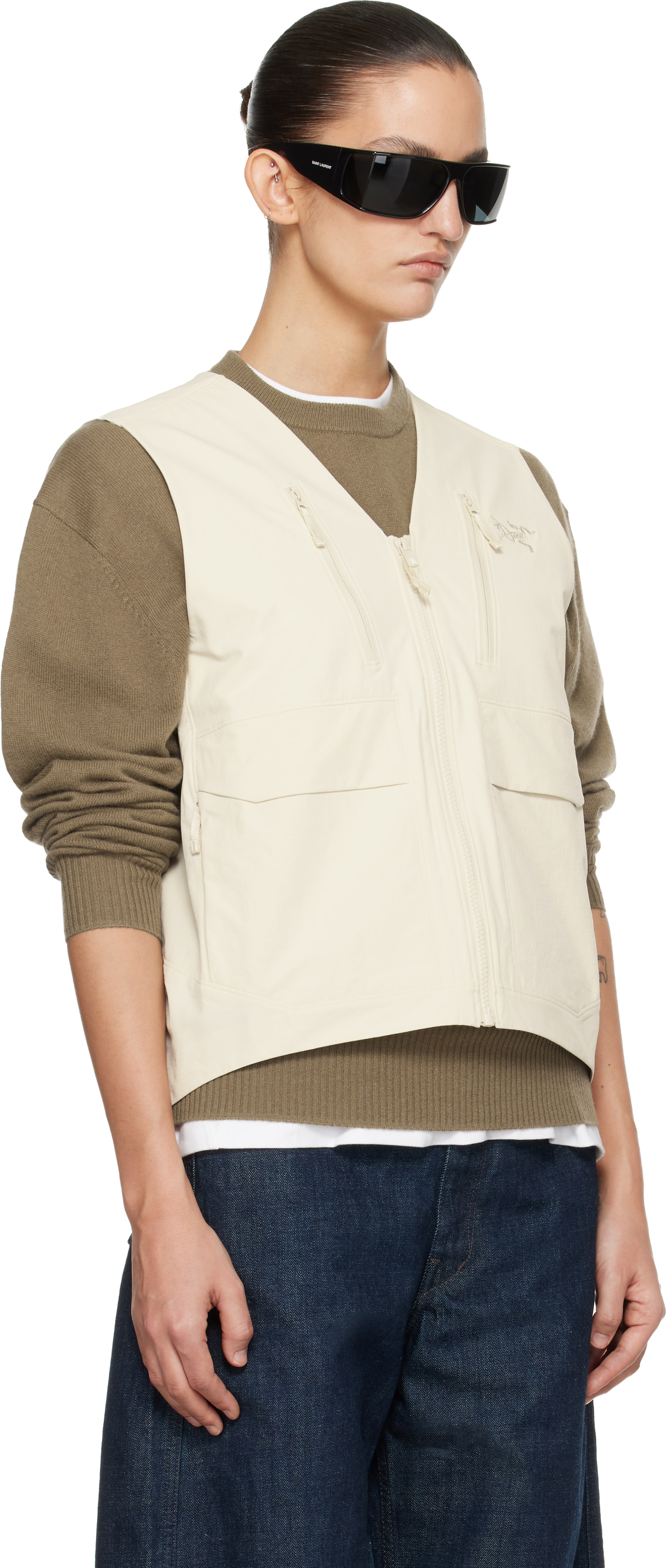 Arc'teryx - Veste utilitaire Sonii blanc cassé