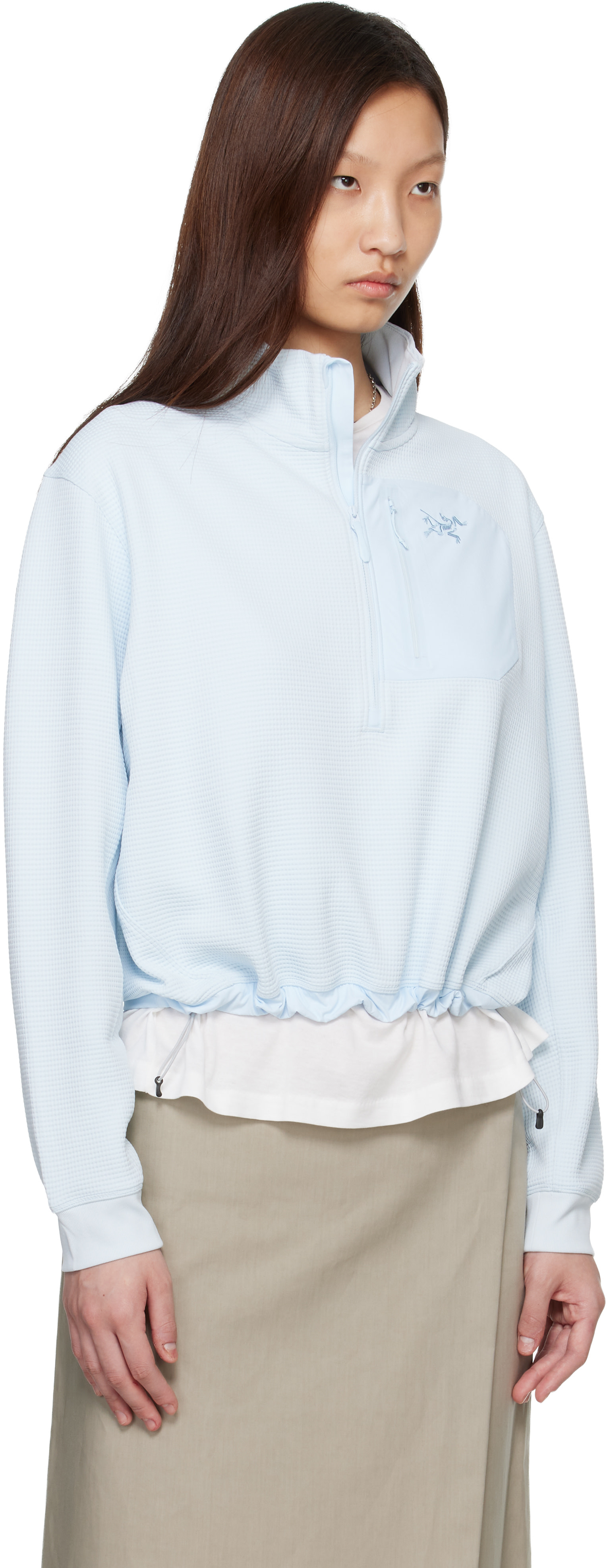 Arc'teryx - Pull molletonné Olera bleu à demi-glissière