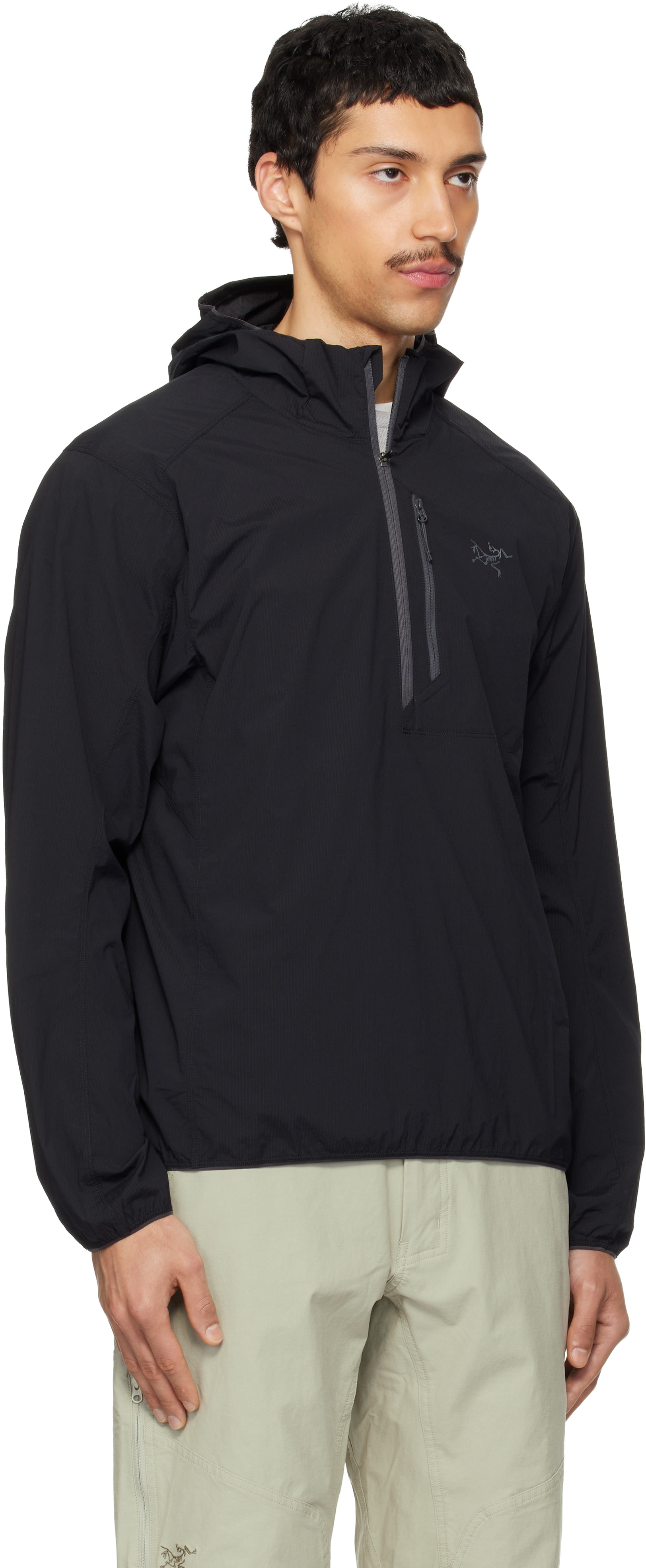 Arc'teryx: ブラック Ossa ハーフジップフーディ | SSENSE 日本