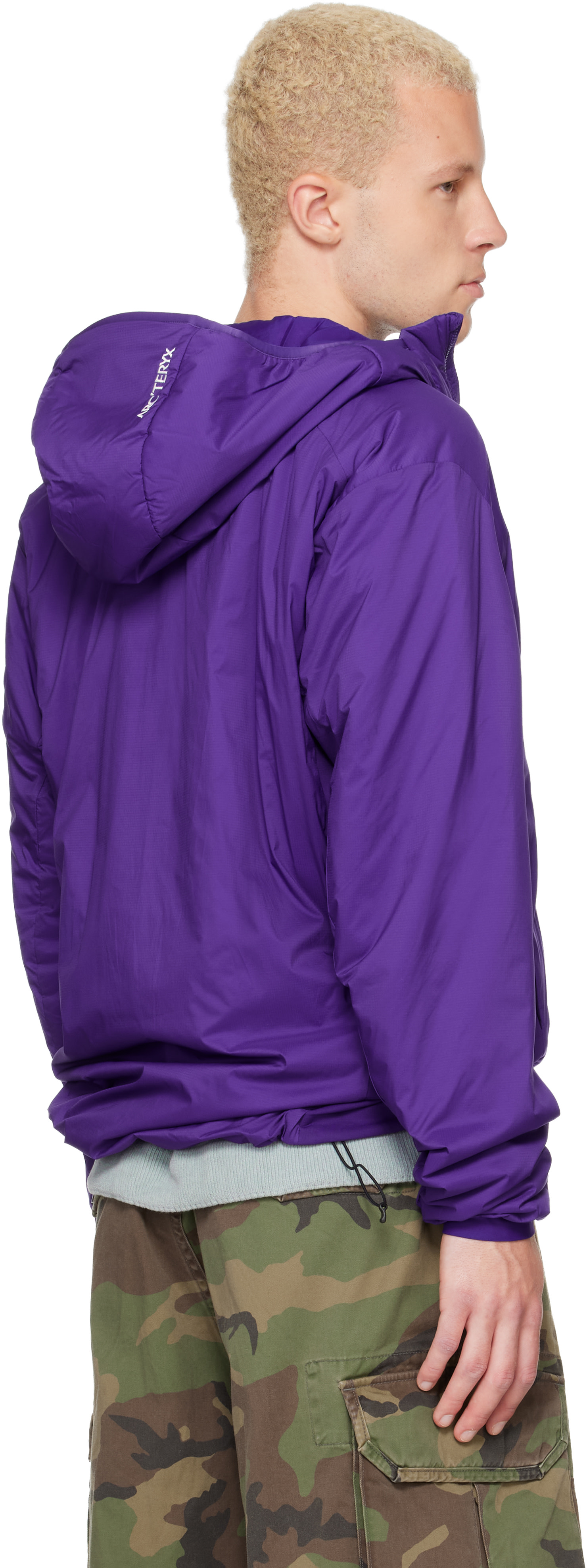 Arc'teryx - Blouson Atom mauve à capuche
