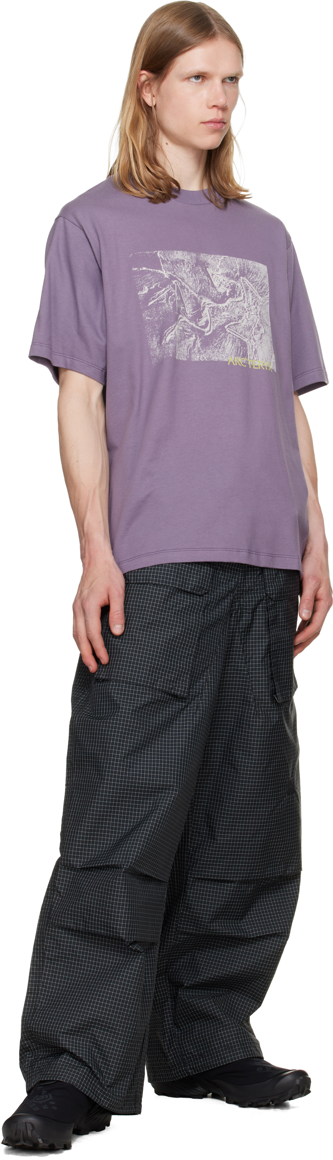 Arc'teryx: パープル Kragg Cotton Lithographica S/S Tシャツ
