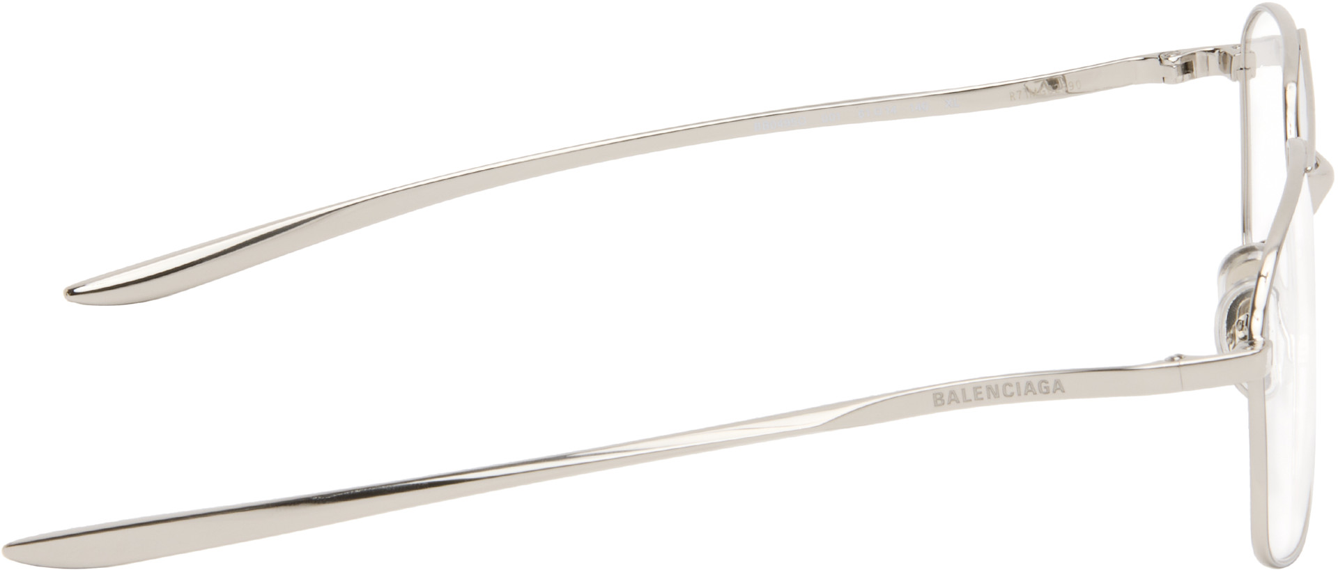 Balenciaga: Silver Monday Everyday Optical Frame Glasses | SSENSE