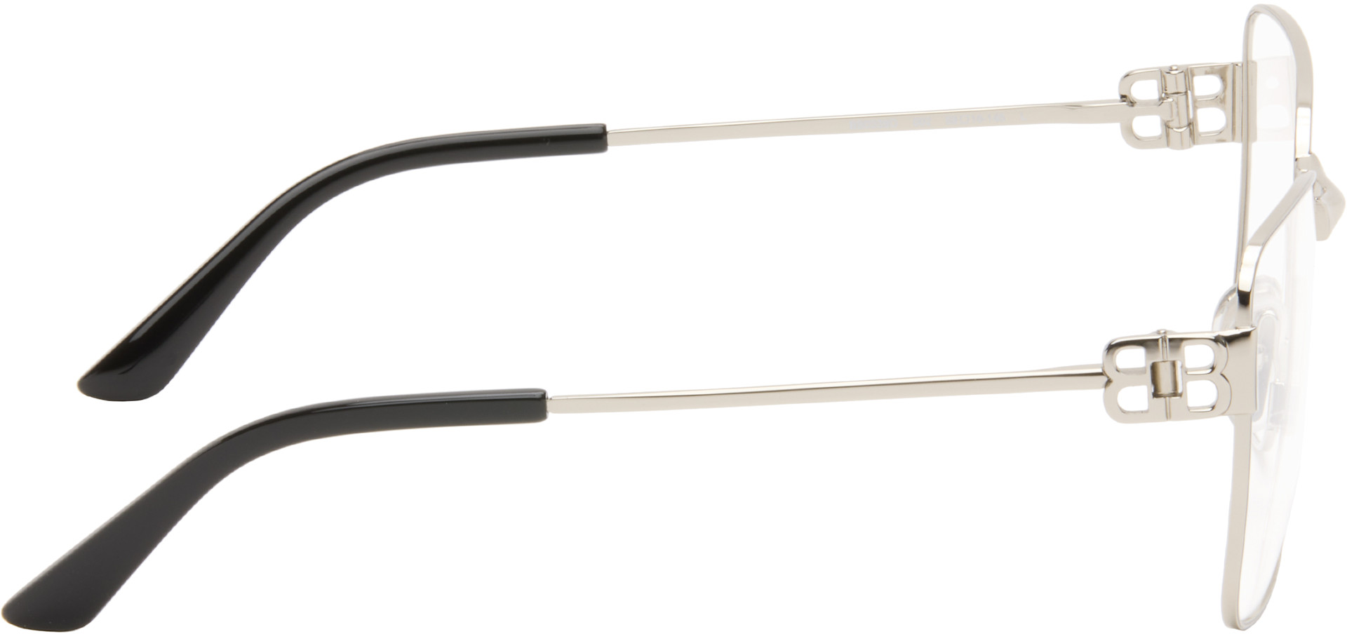 BALENCIAGA メガネ/スクエア/メタル / シルバー Balenciaga: Silver Mercury Squared Metal Glasses | SSENSE