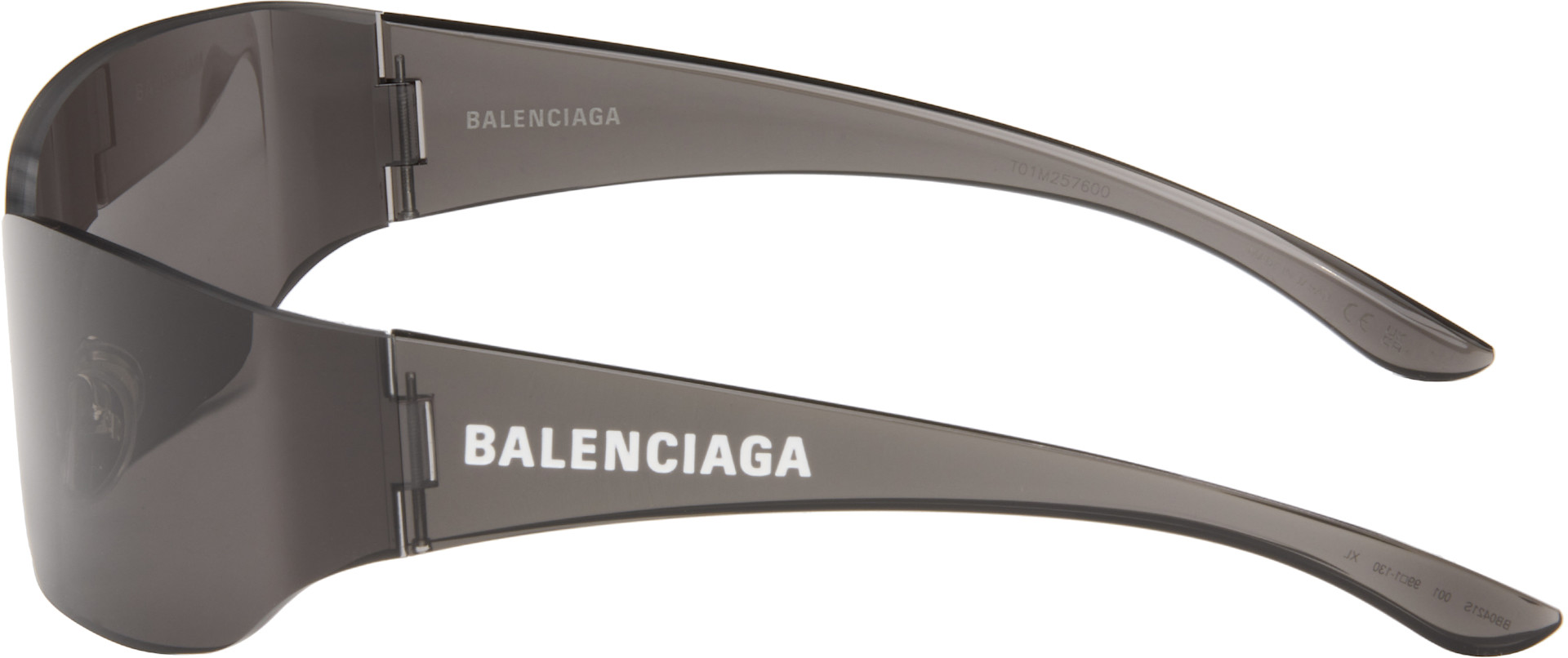 Balenciaga: Black Mono Square Sunglasses | SSENSE