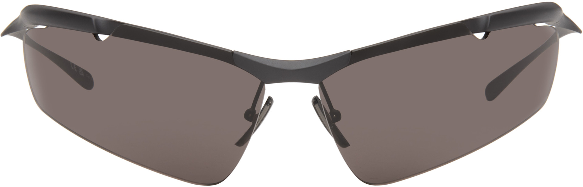 Balenciaga: Gray Boomerang Cat Sunglasses | SSENSE