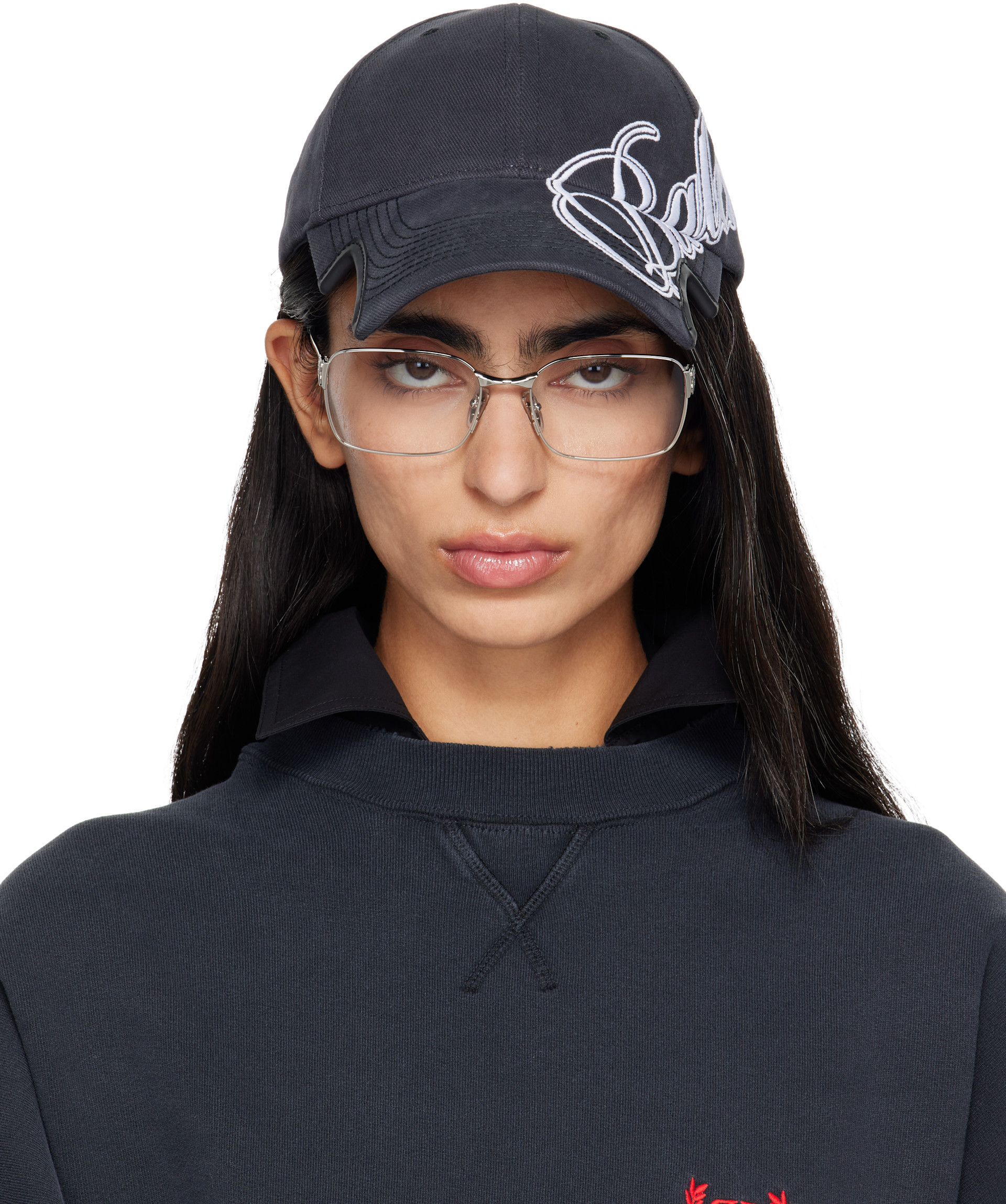 Balenciaga - ブラック Cursive Logo キャップ