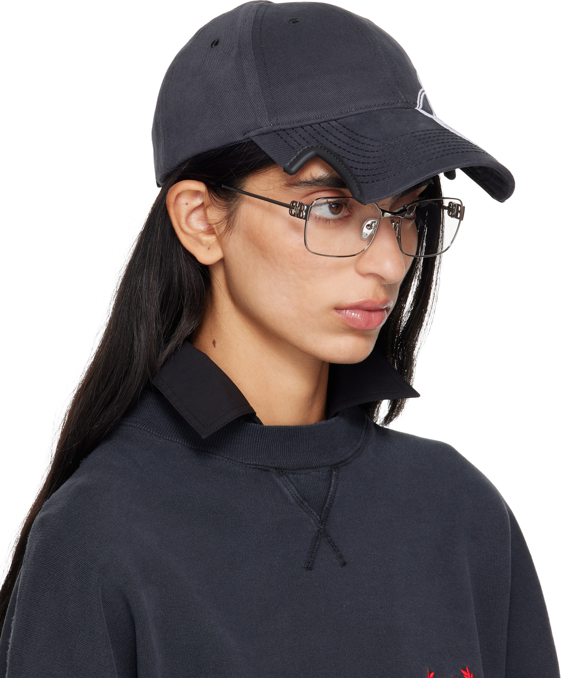 Balenciaga - ブラック Cursive Logo キャップ