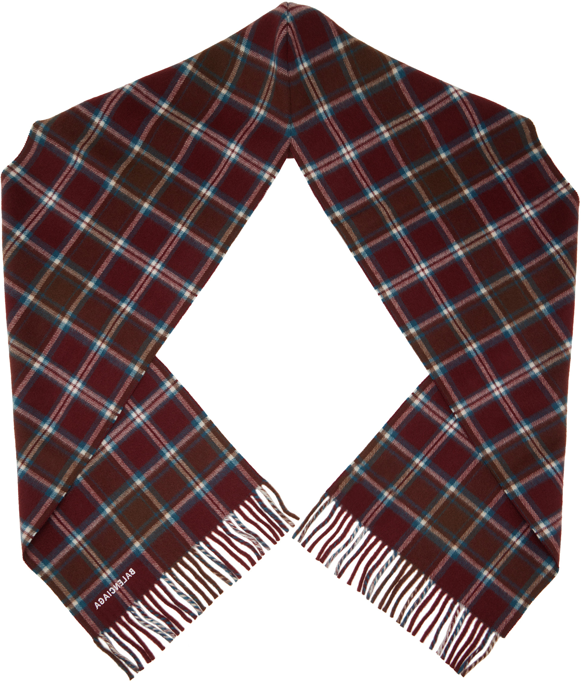 Balenciaga: Red Wool Hooded Scarf | SSENSE
