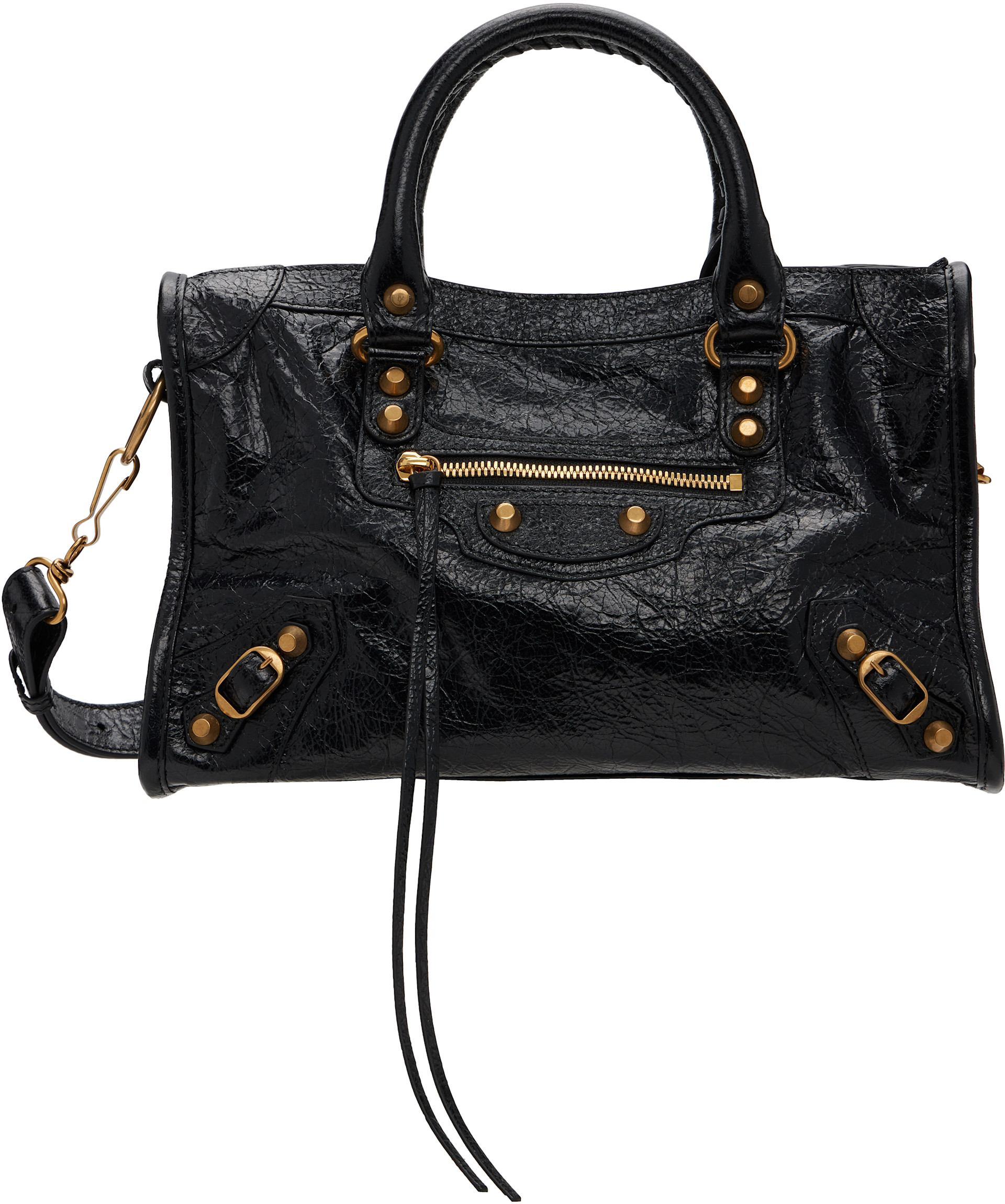 Balenciaga: Black 'Le City' Arena Lamb Bag | SSENSE