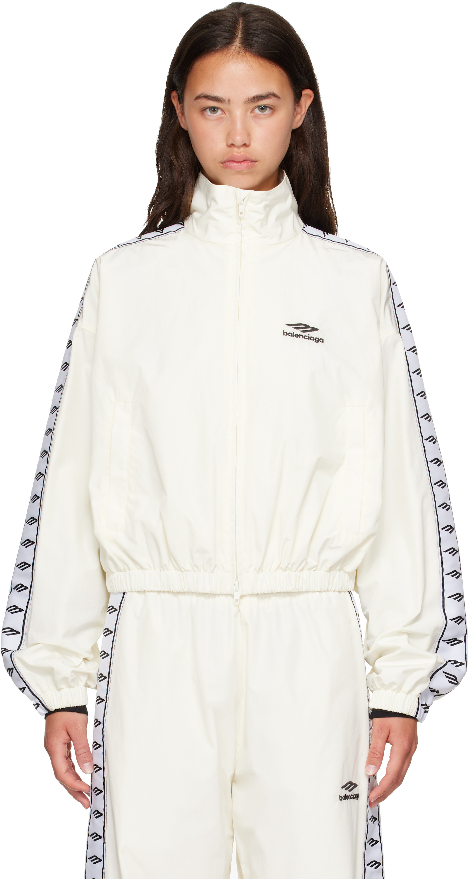 Balenciaga: オフホワイト テクノコットン ポプリン トラック