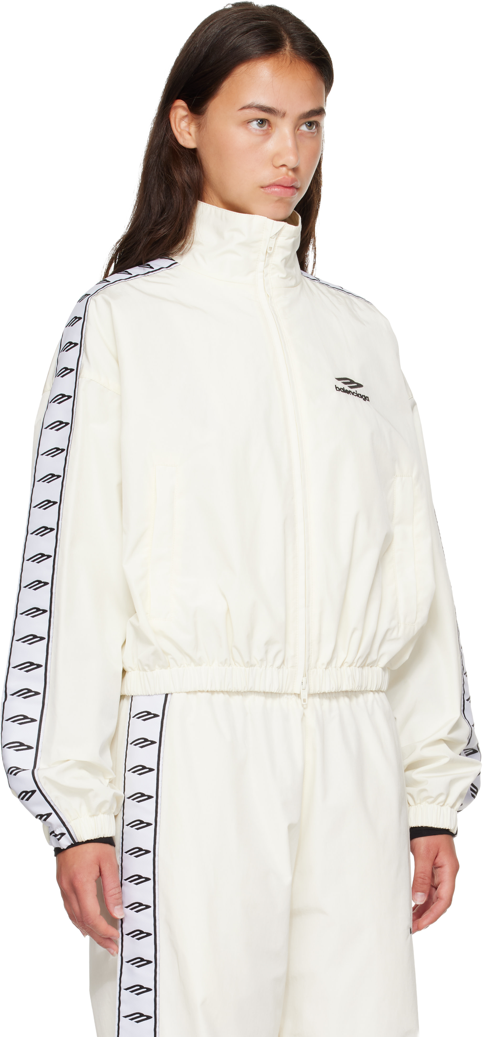 Balenciaga: オフホワイト テクノコットン ポプリン トラック