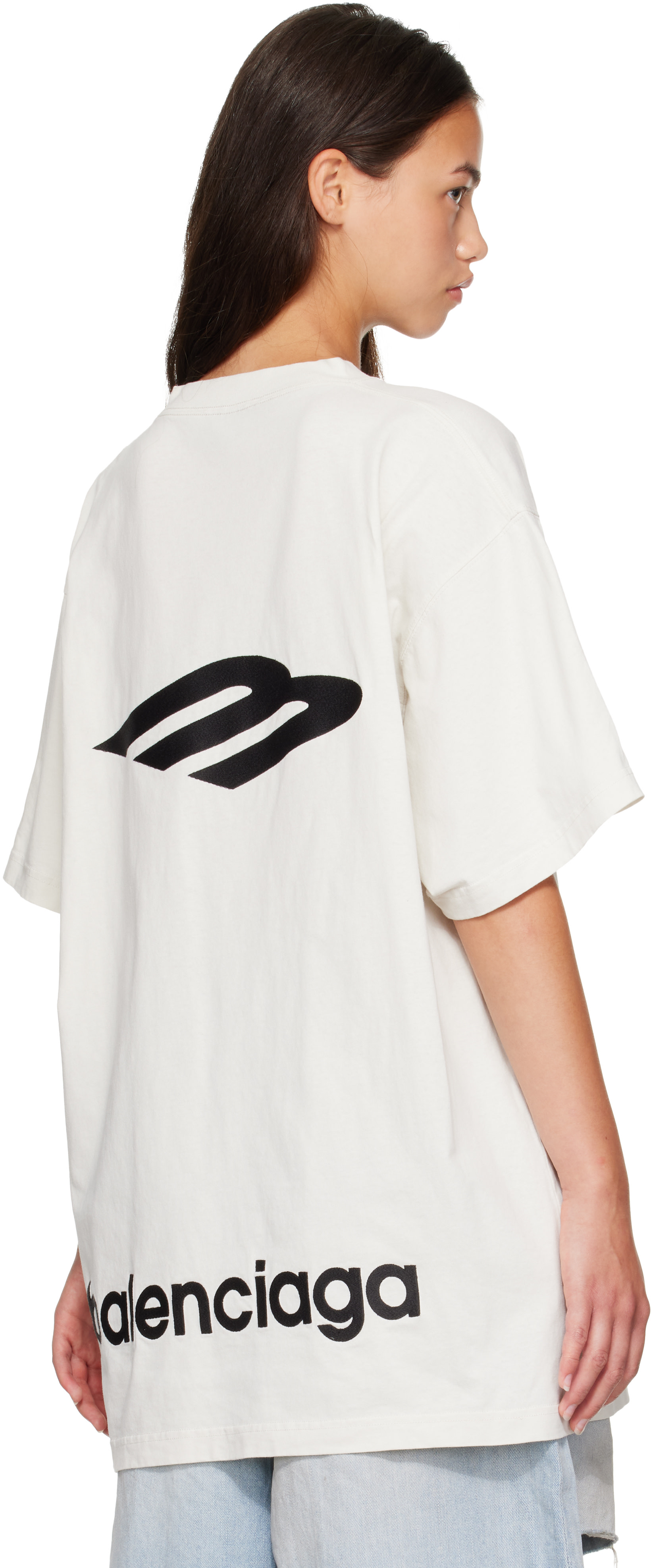 Balenciaga: Off-White Ski Oversized T-shirt | SSENSE Taiwan