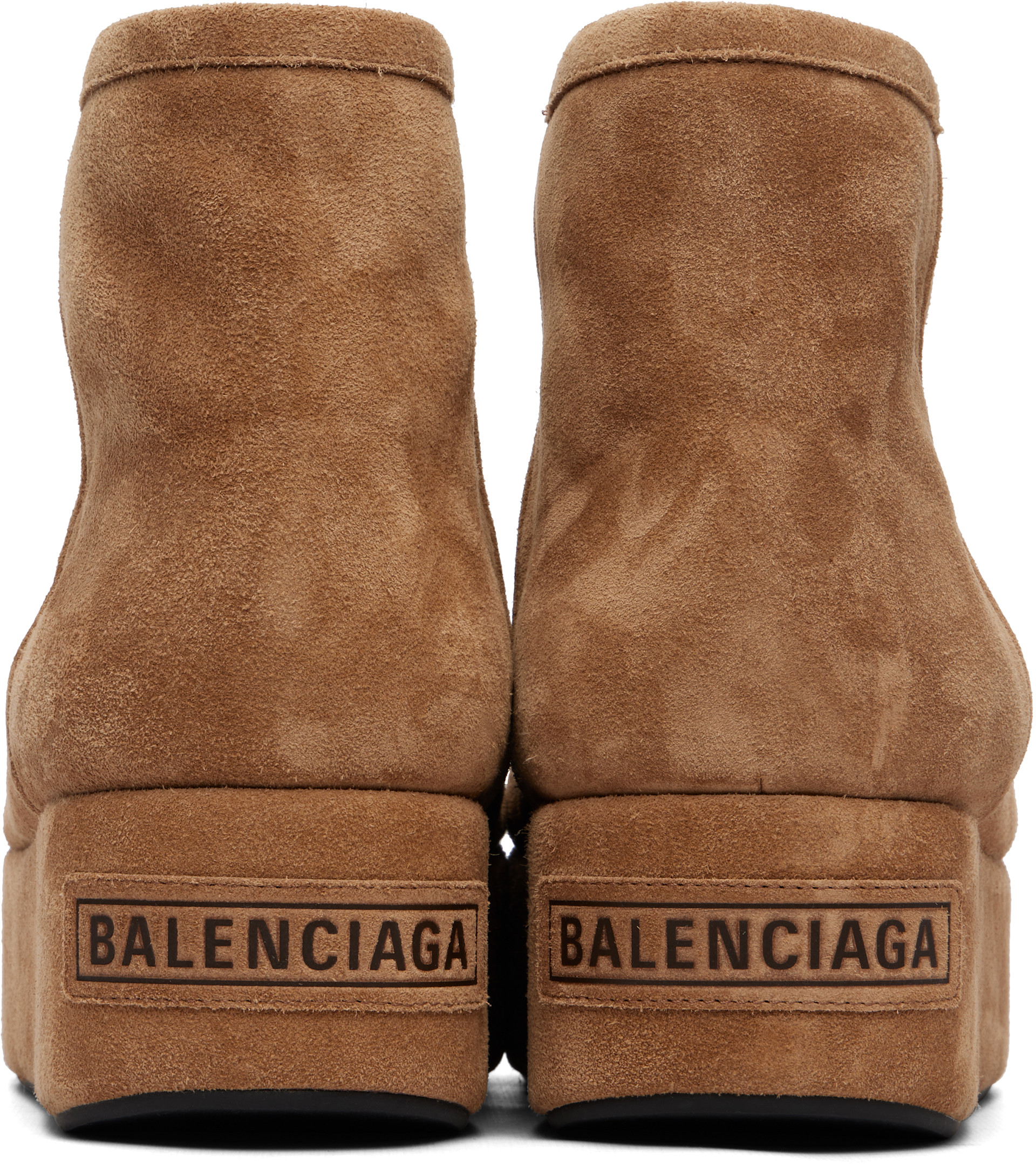 Balenciaga - Bottes Alaska brun clair à plateforme