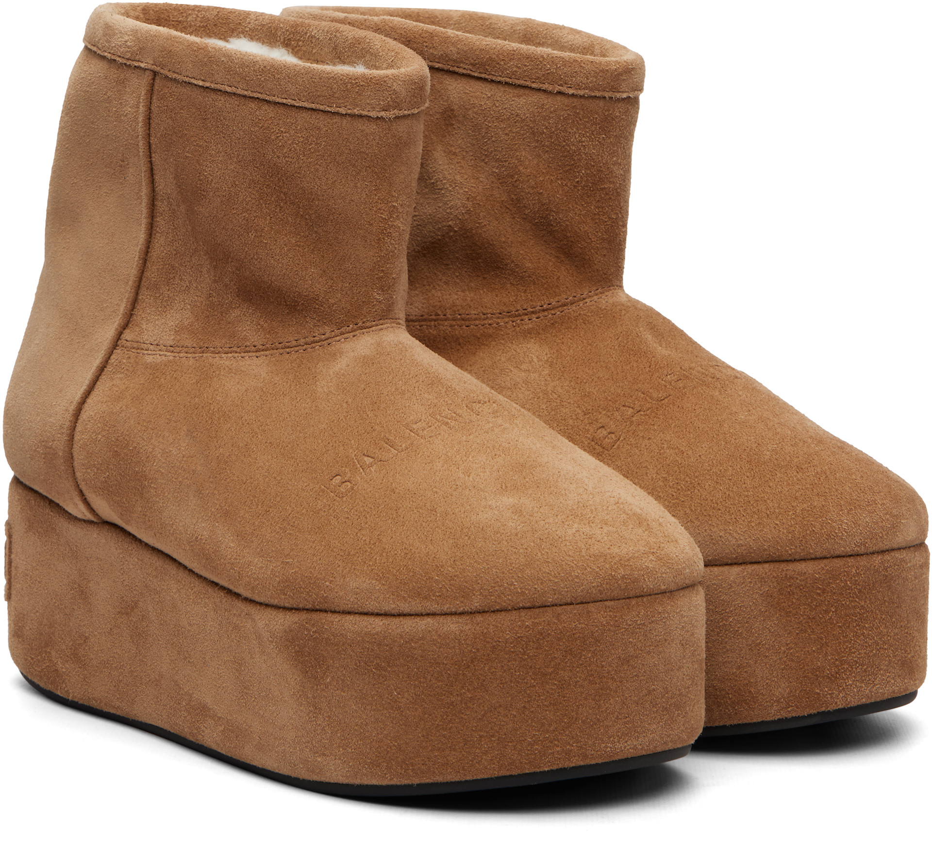 Balenciaga: Tan Alaska Platform Boots | SSENSE