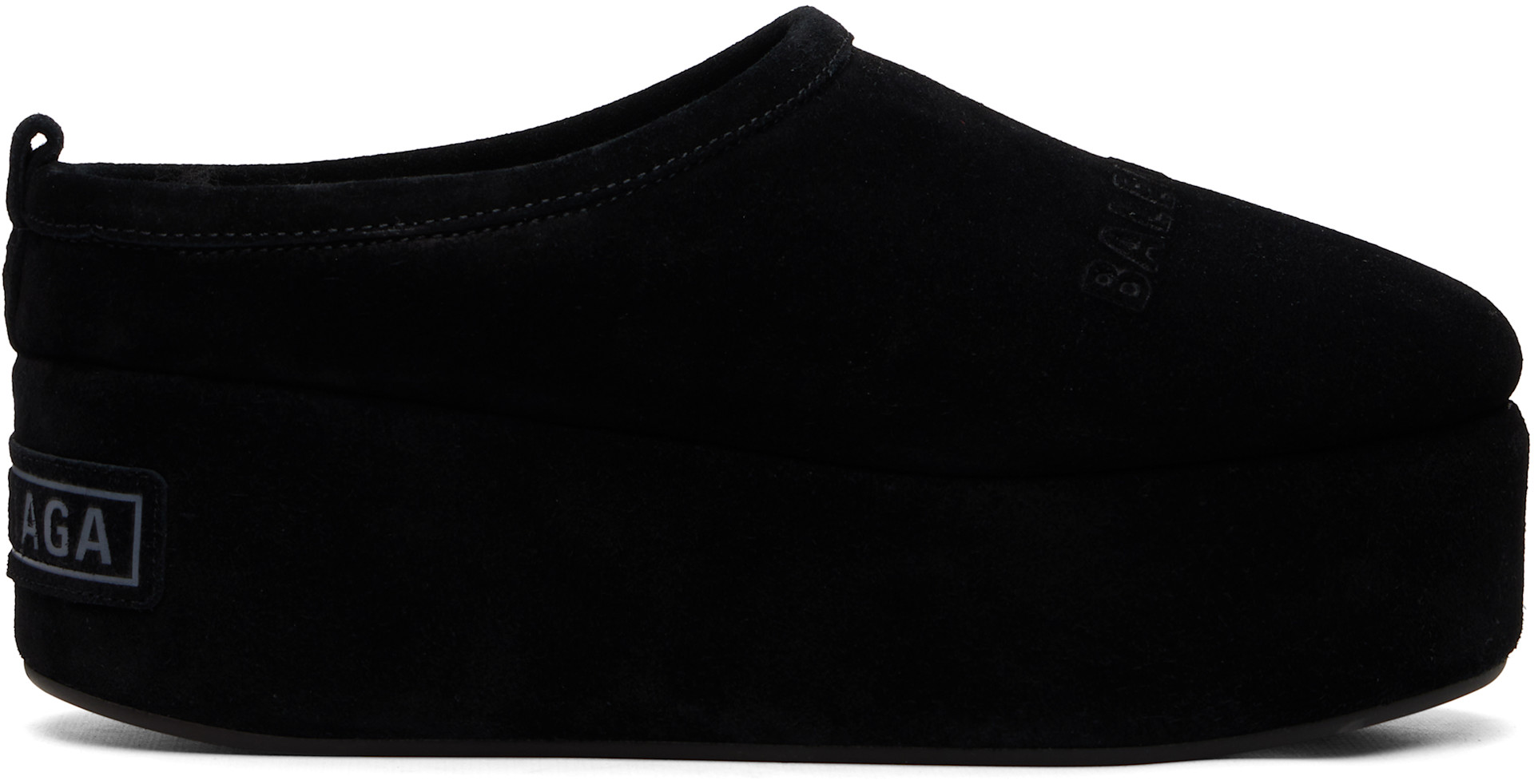 Balenciaga: Black Alaska Soft Platform Loafers | SSENSE