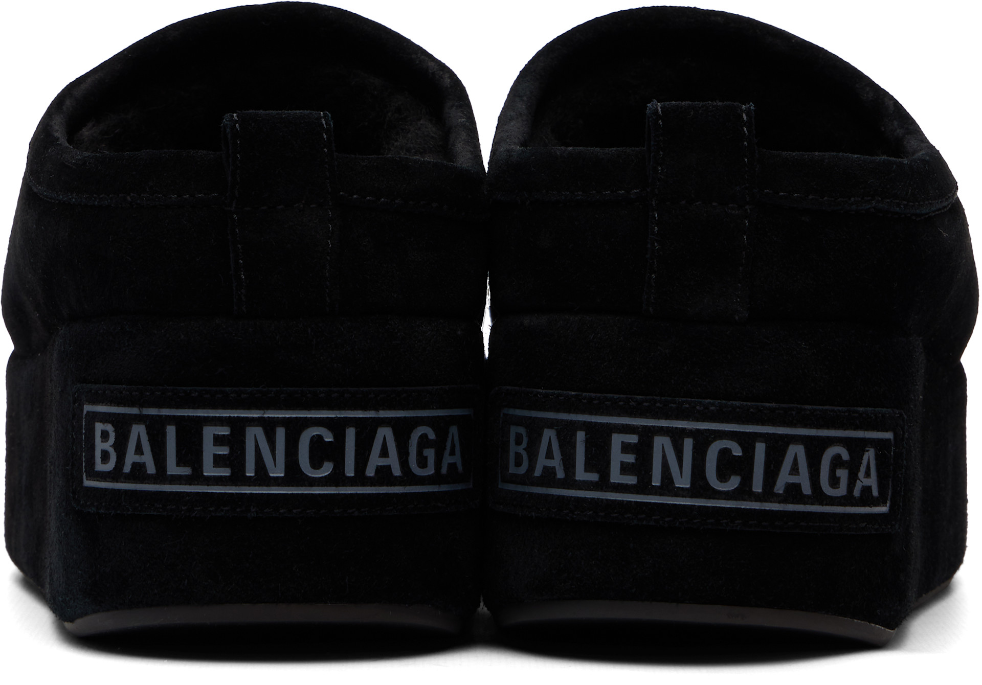 BALENCIAGA スリッポン ブラック Balenciaga: ブラック Alaska ソフト プラットフォーム スリッポン