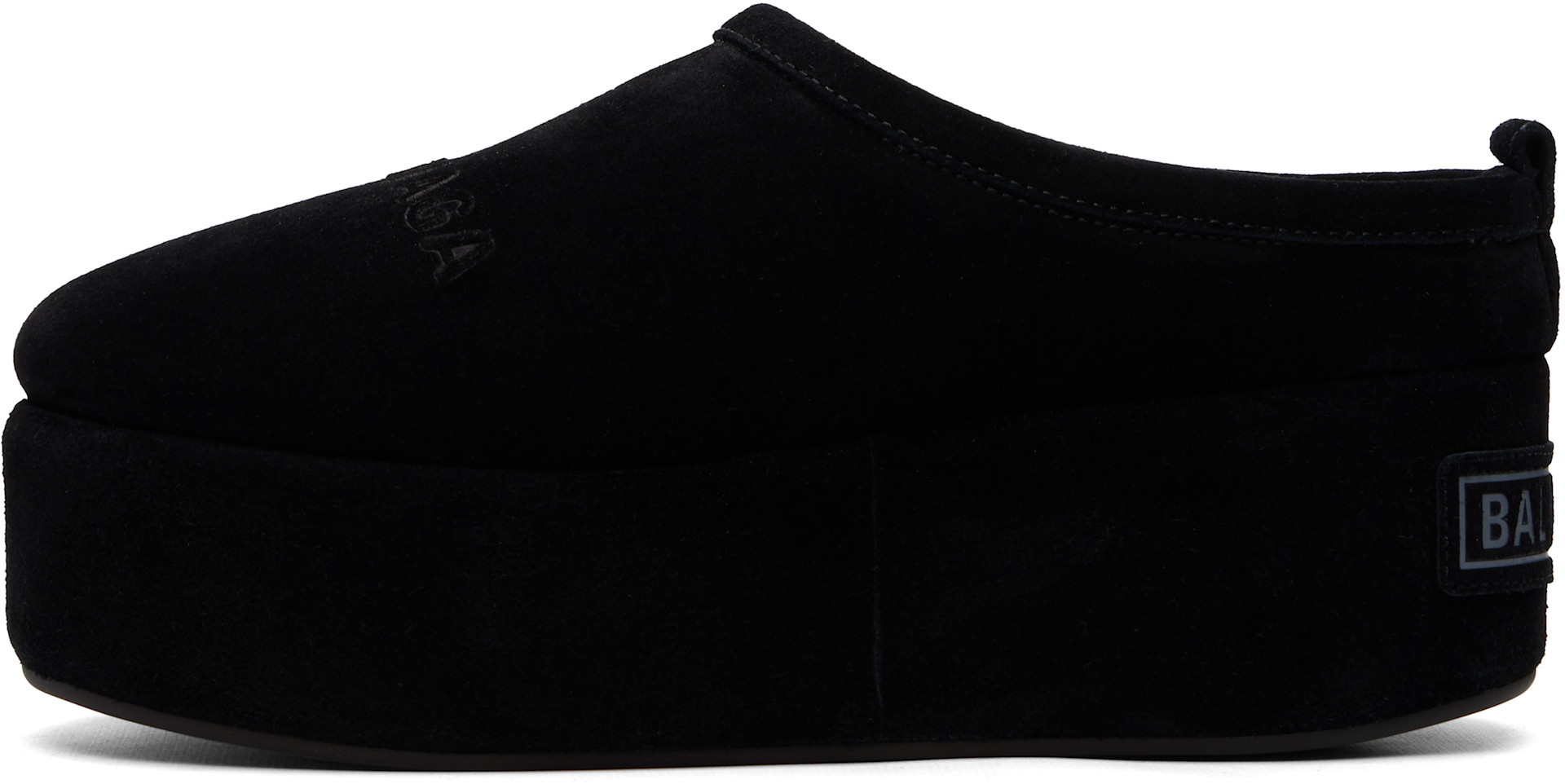 Balenciaga: Black Alaska Soft Platform Loafers | SSENSE