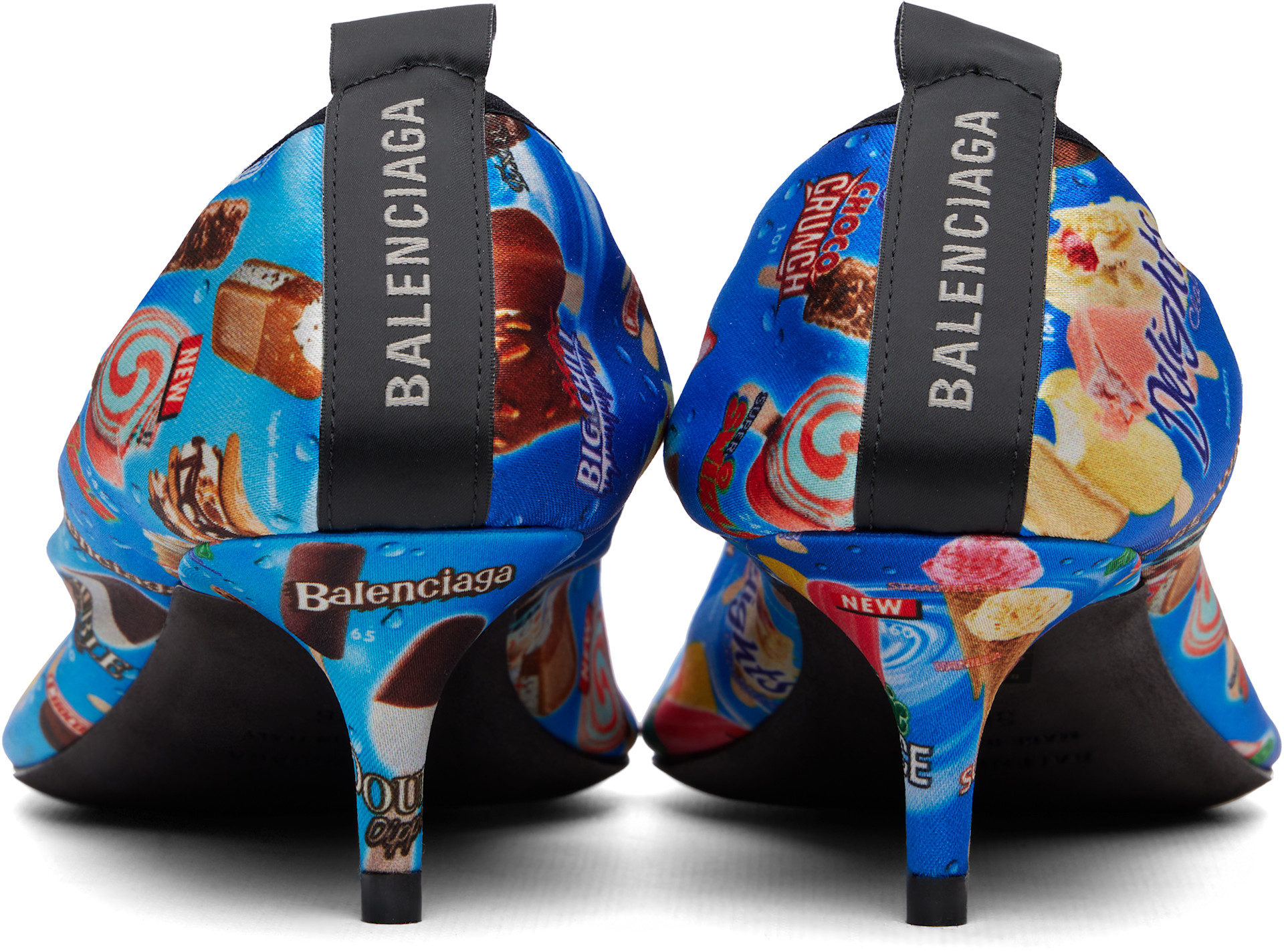 Balenciaga: Blue Avenue Scrunchie Heels | SSENSE