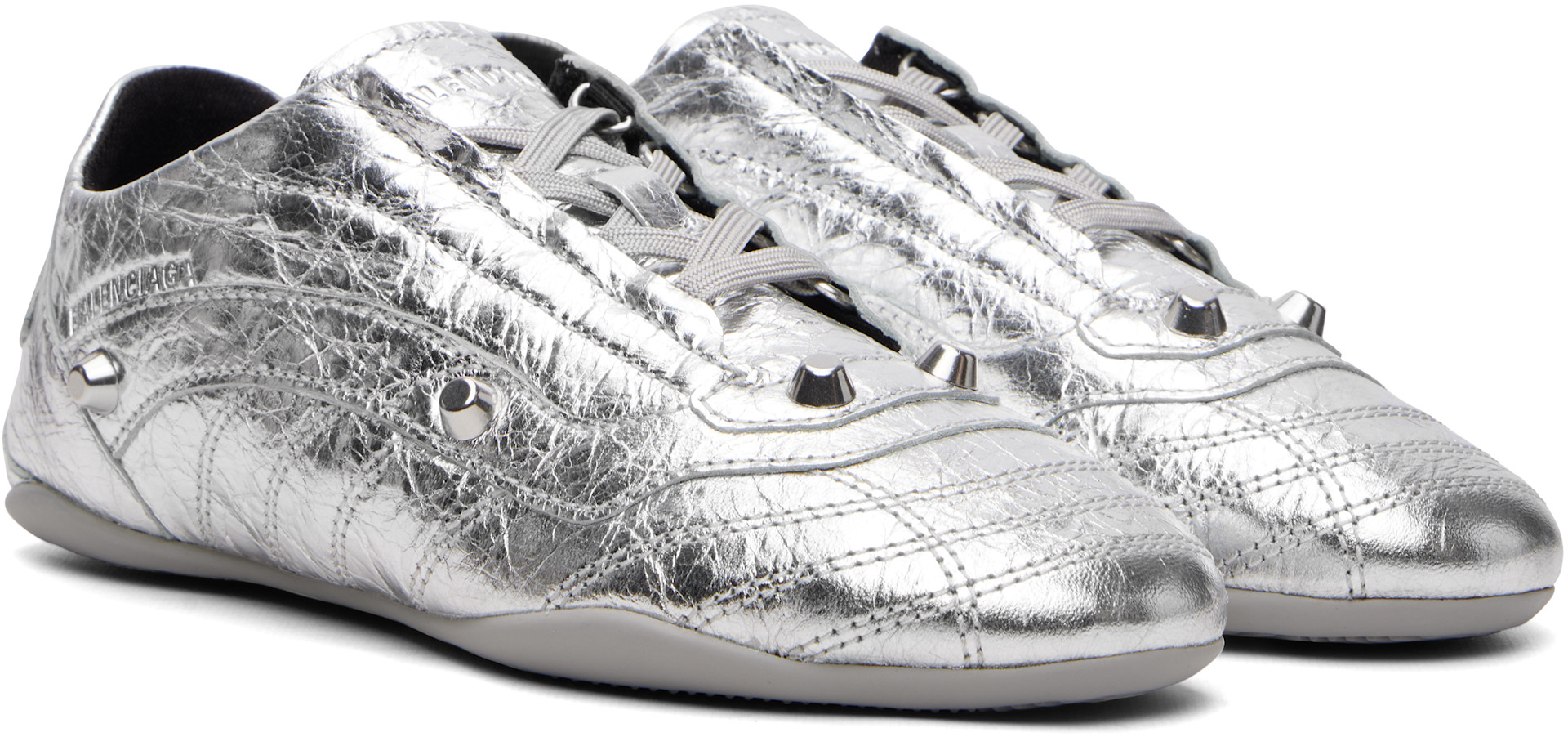 Balenciaga - Baskets de ville argentées