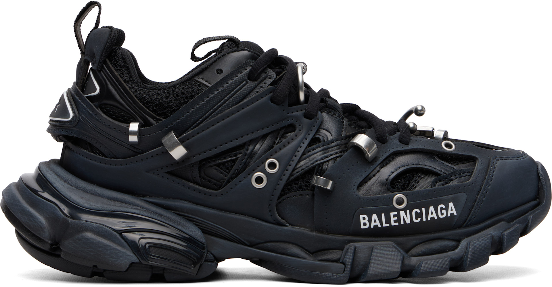 Balenciaga: ブラック Track Piercing スニーカー | SSENSE 日本