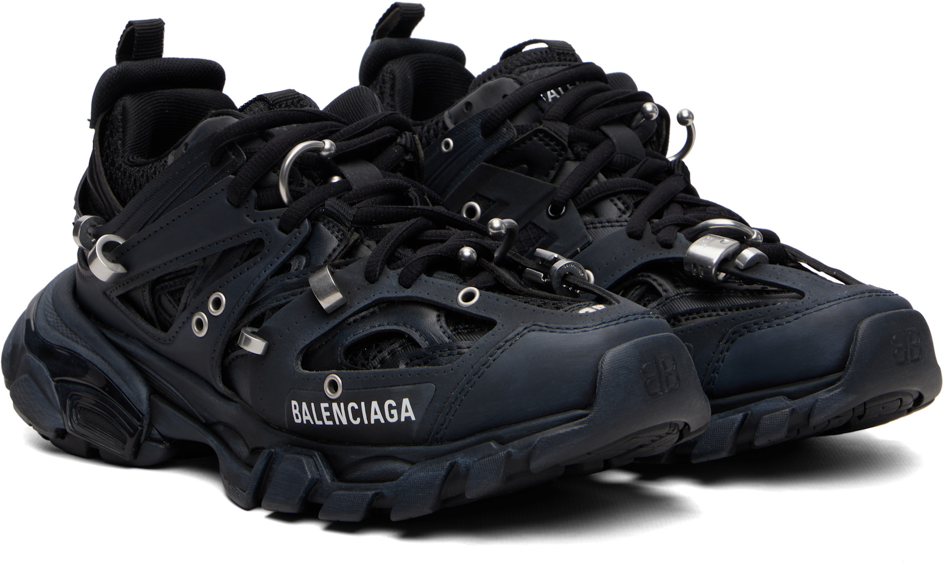 Balenciaga: ブラック Track Piercing スニーカー | SSENSE 日本