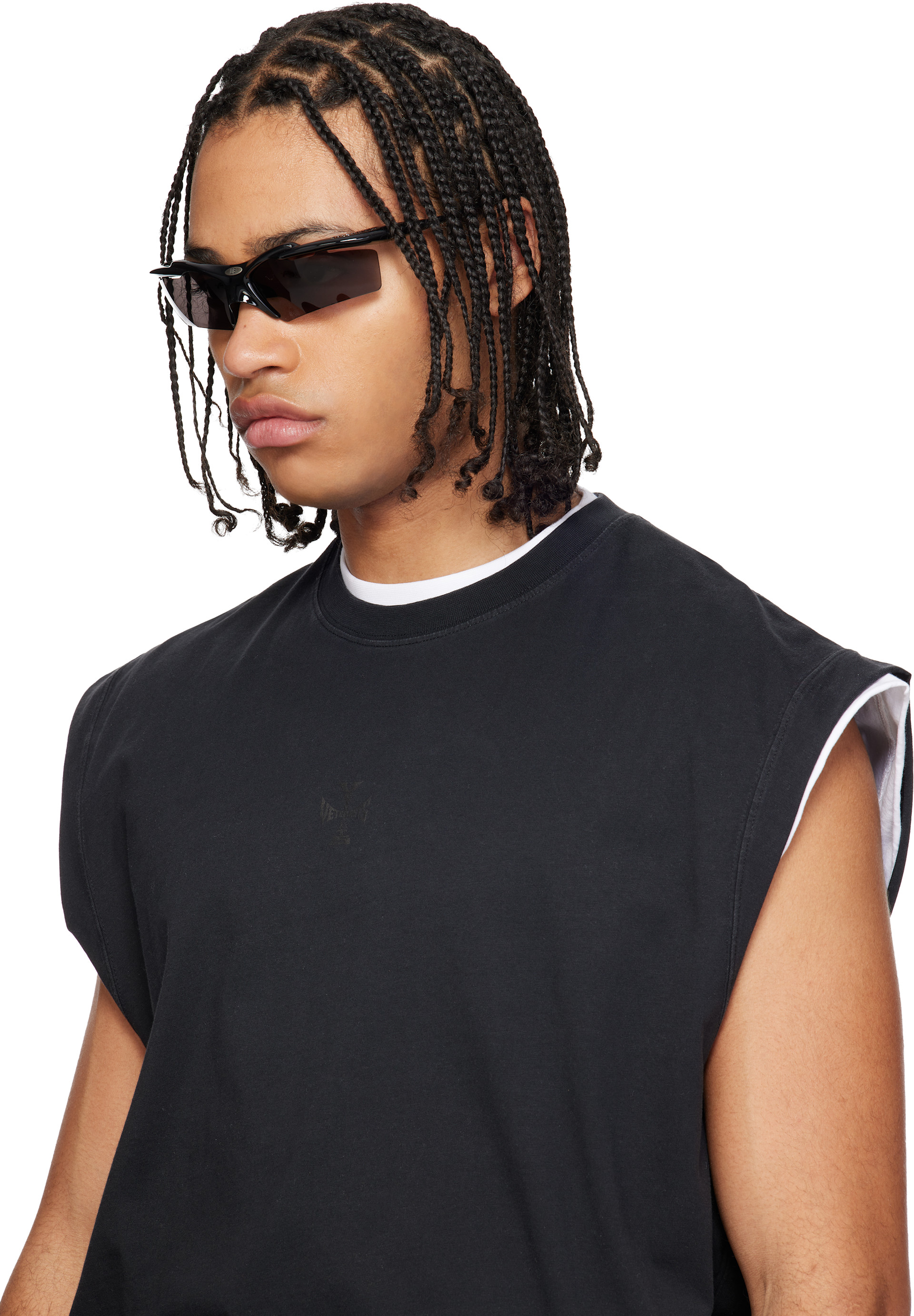 Balenciaga: Black Turbo D-Frame Sunglasses | SSENSE