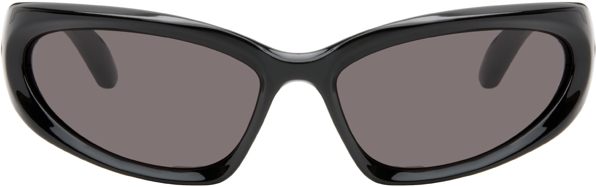 よ*す様 BALENCIAGA Swift Oval サングラス ブラック 保証 Balenciaga: Black Swift Oval Sunglasses | SSENSE