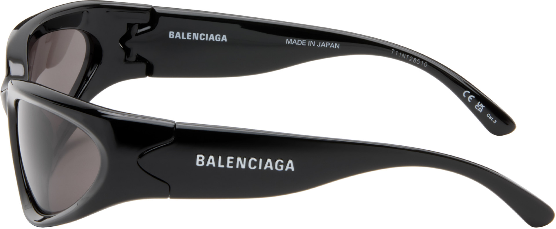 Balenciaga: Black Swift Oval Sunglasses | SSENSE