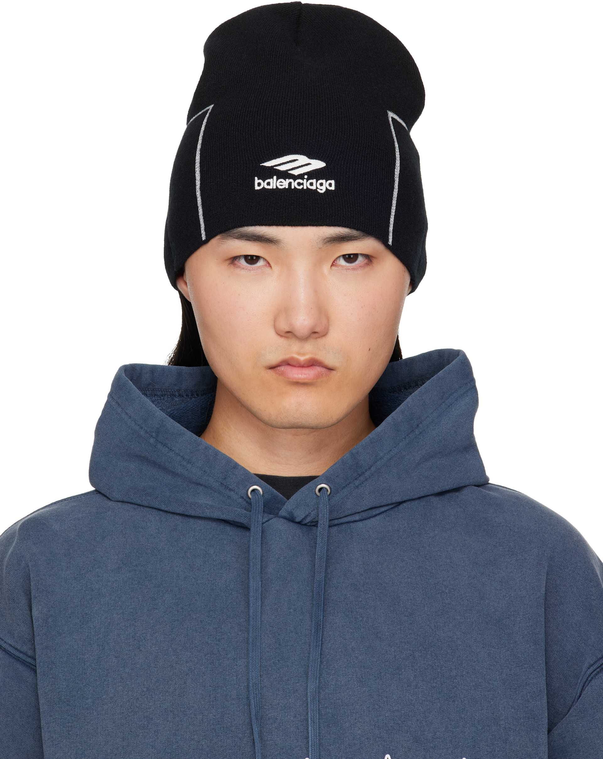 Balenciaga: ブラック Sporty ビーニー | SSENSE 日本