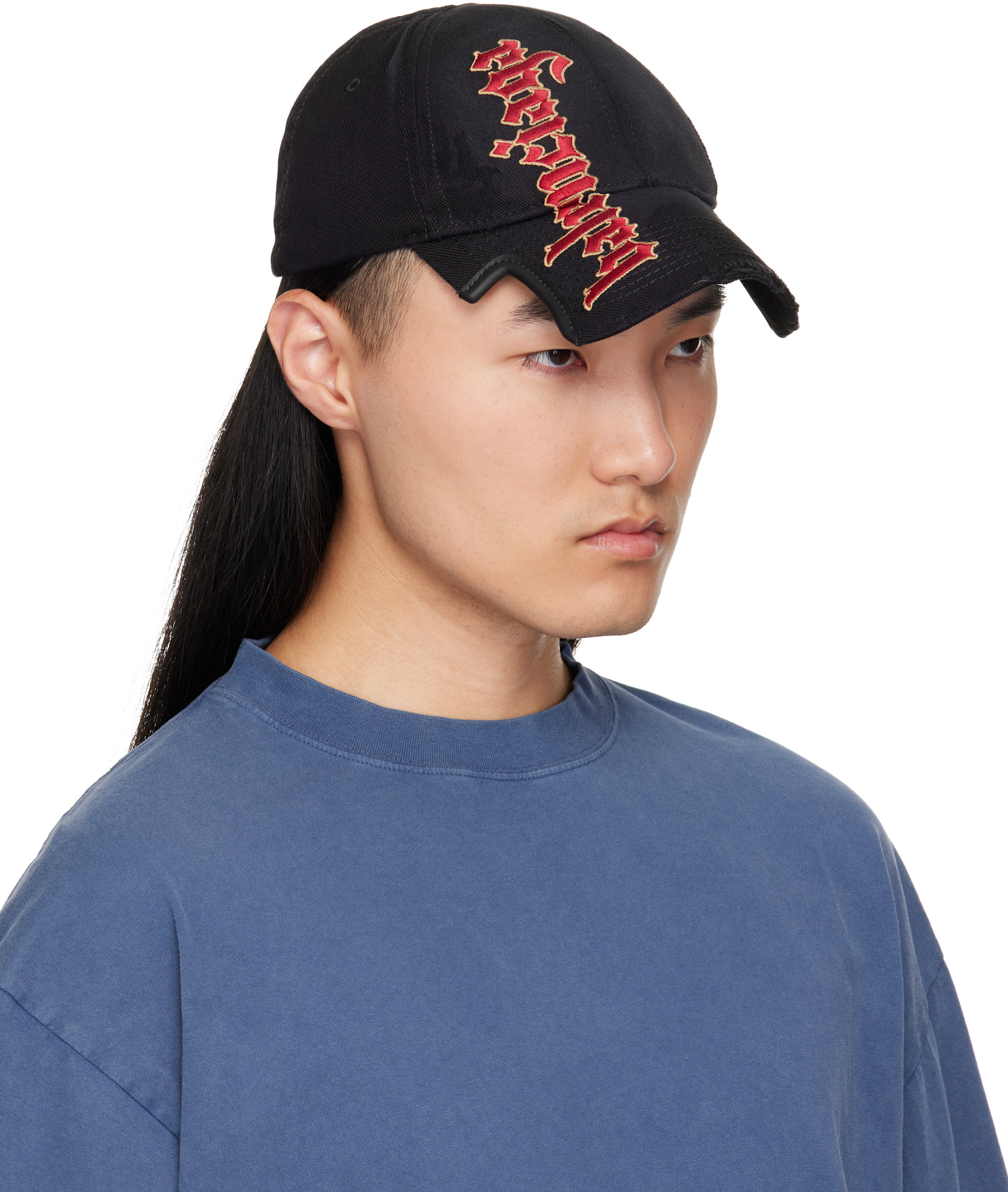 Balenciaga - ブラック Gothic Placement ノークロージャー キャップ