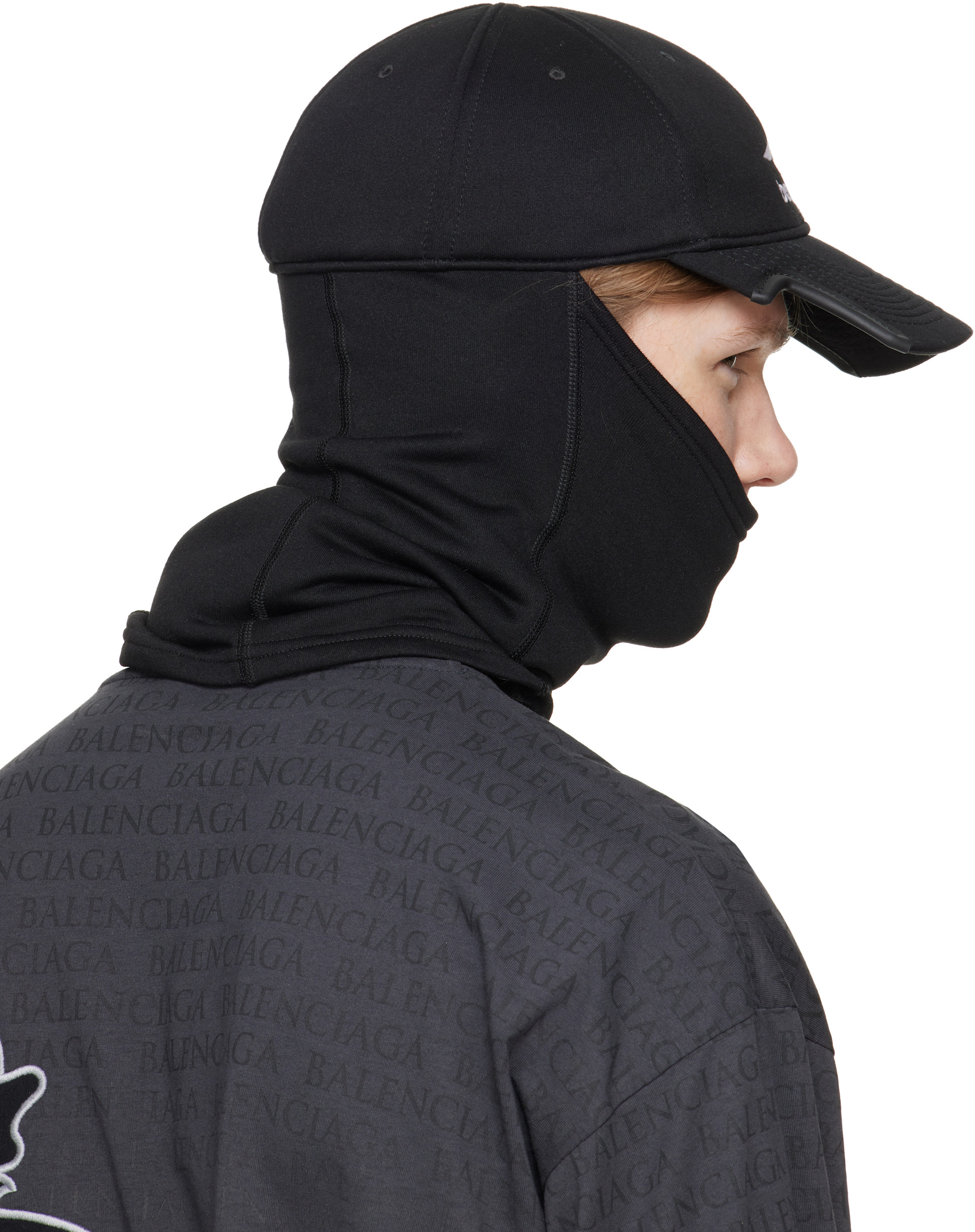 Balenciaga - Black Neck Warmer Cap