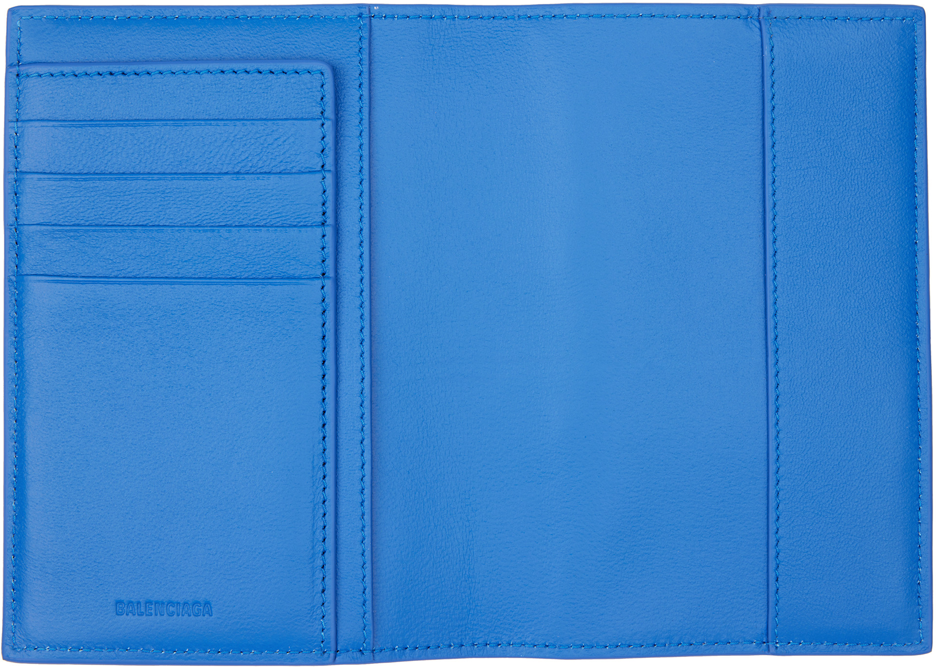 Balenciaga: Blue Cash Passport Holder | SSENSE
