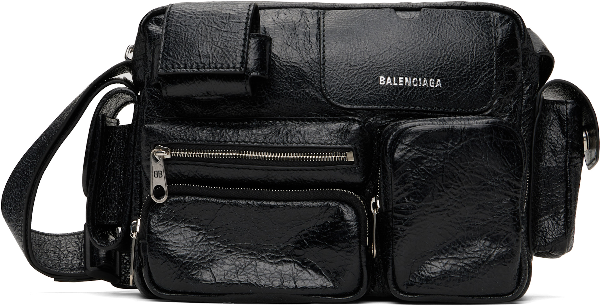 Balenciaga - 블랙 슈퍼비지 카메라백