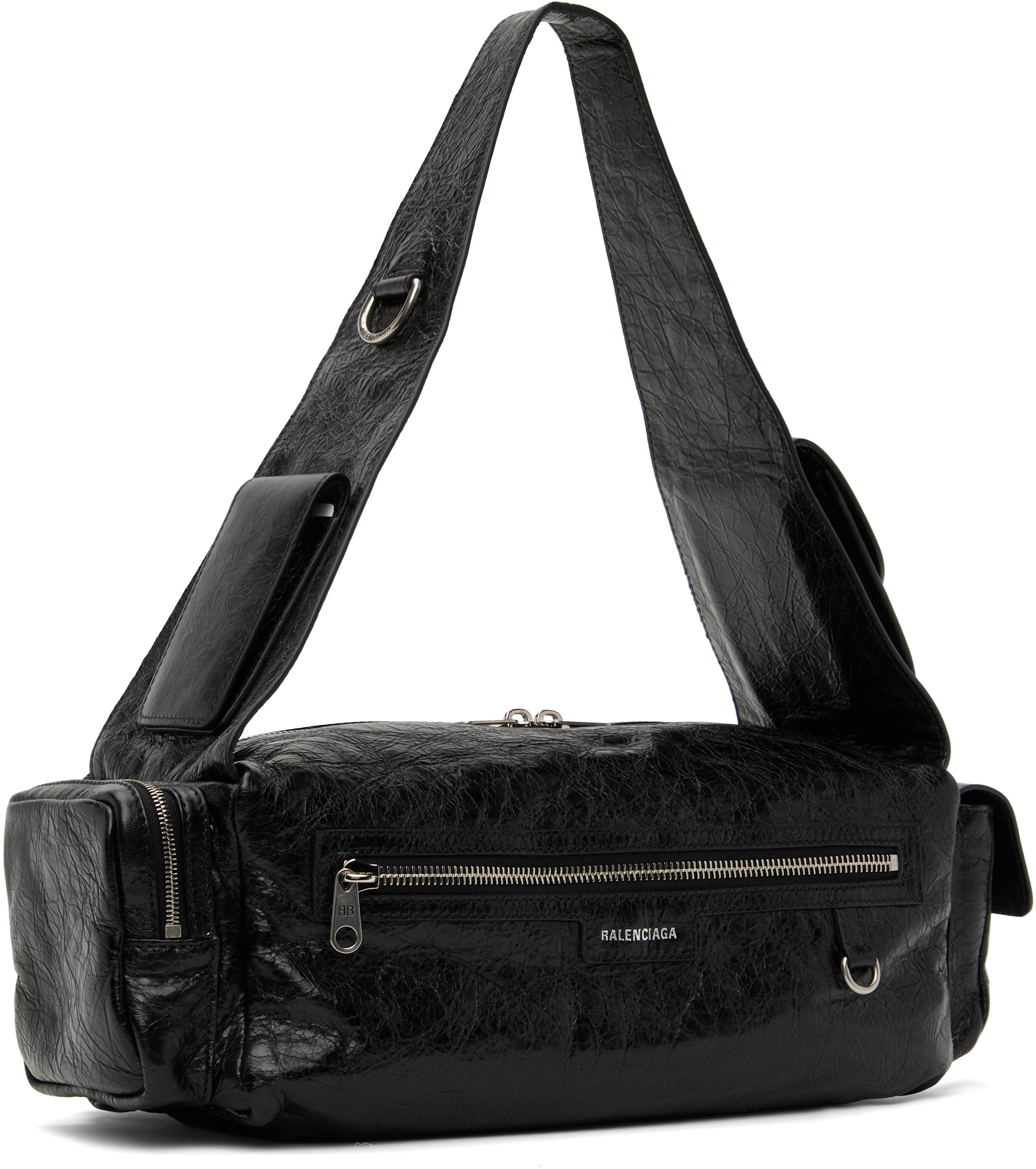 Balenciaga: ブラック スモール Superbusy スリングバッグ | SSENSE 日本