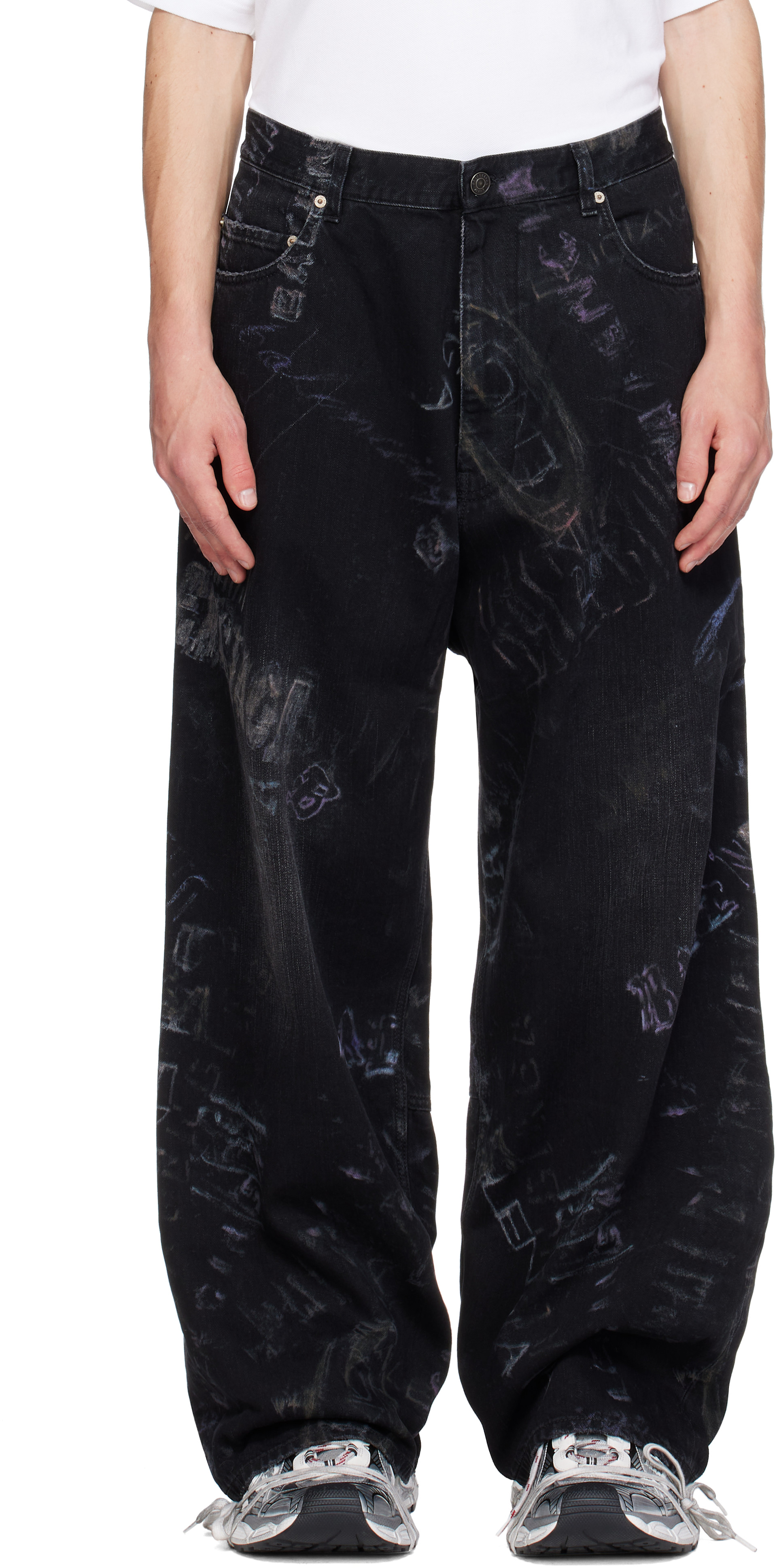 Balenciaga: Black Minimal Baggy Jeans | SSENSE