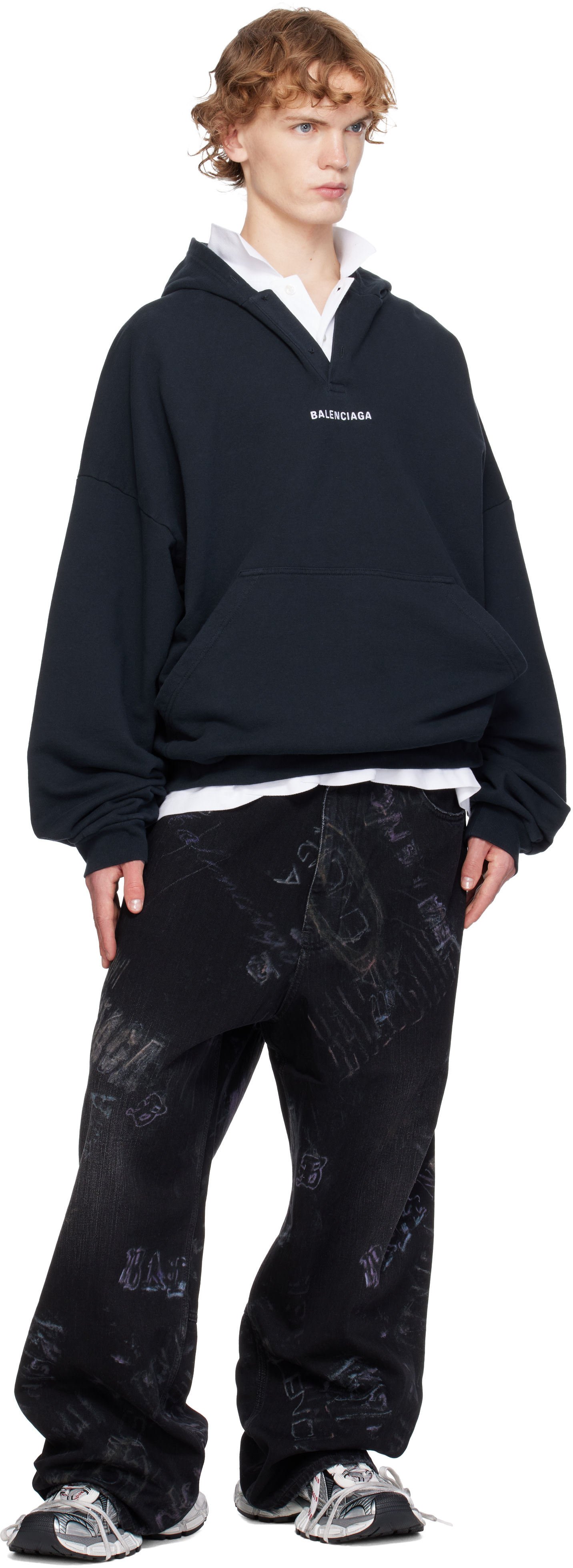 Balenciaga - Jean ample noir
