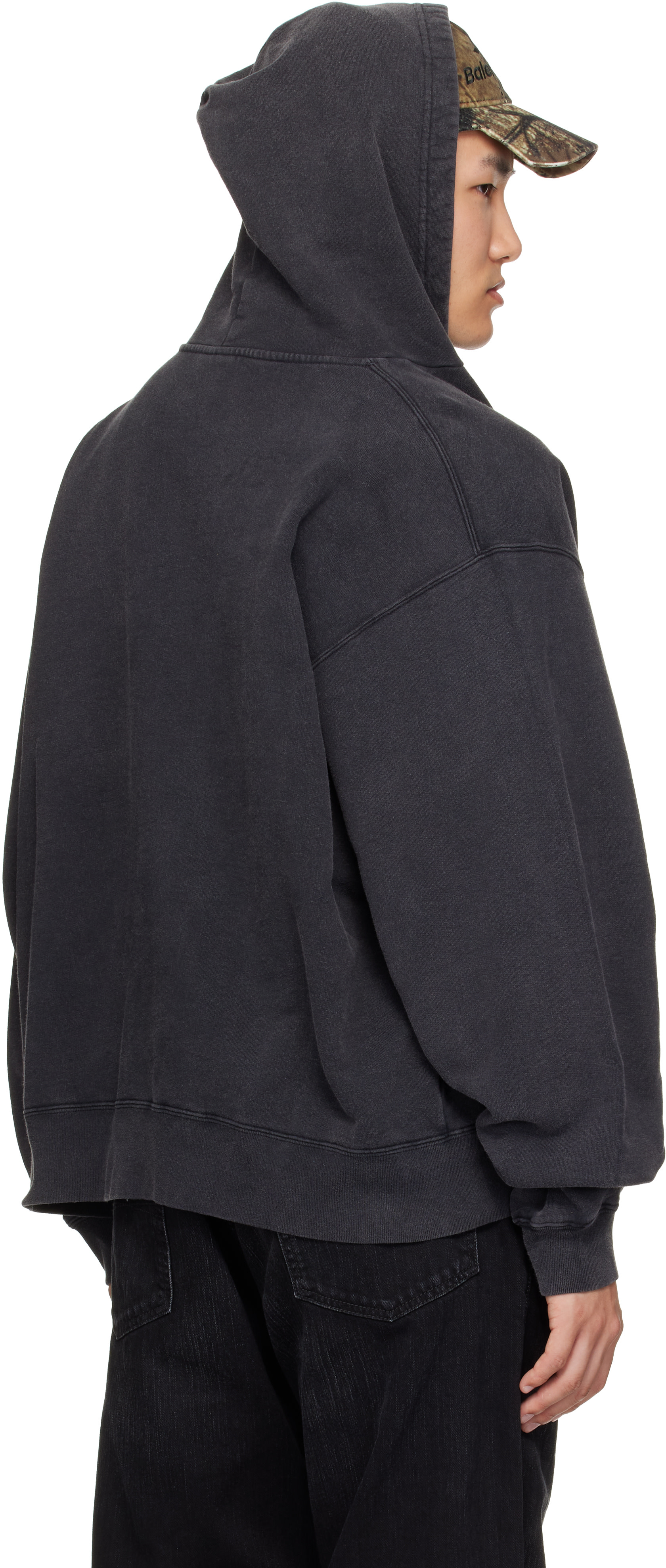 Balenciaga: ブラック 'Standard' ジップアップフーディ | SSENSE 日本