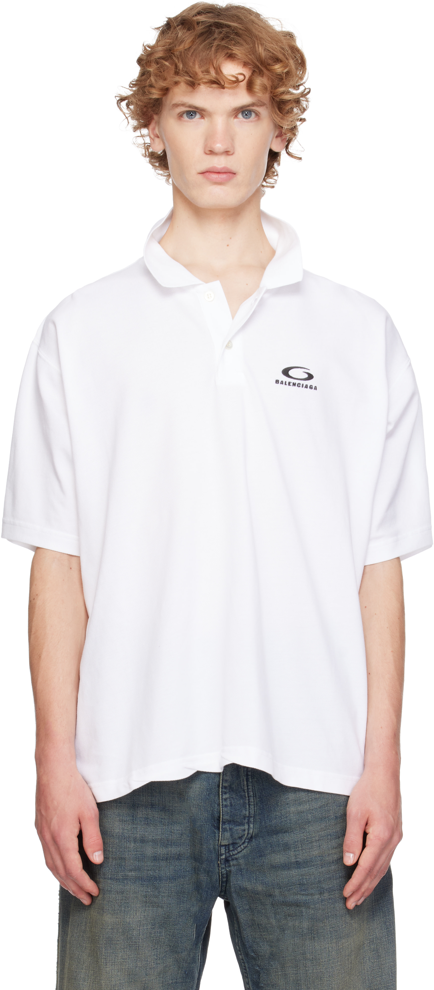 Balenciaga - Polo Laurel blanc