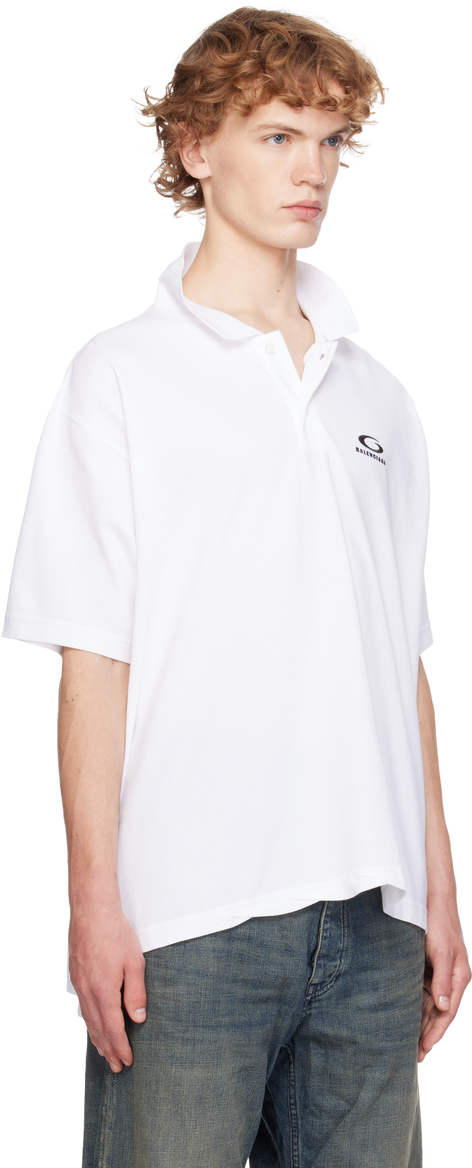Balenciaga - Polo Laurel blanc