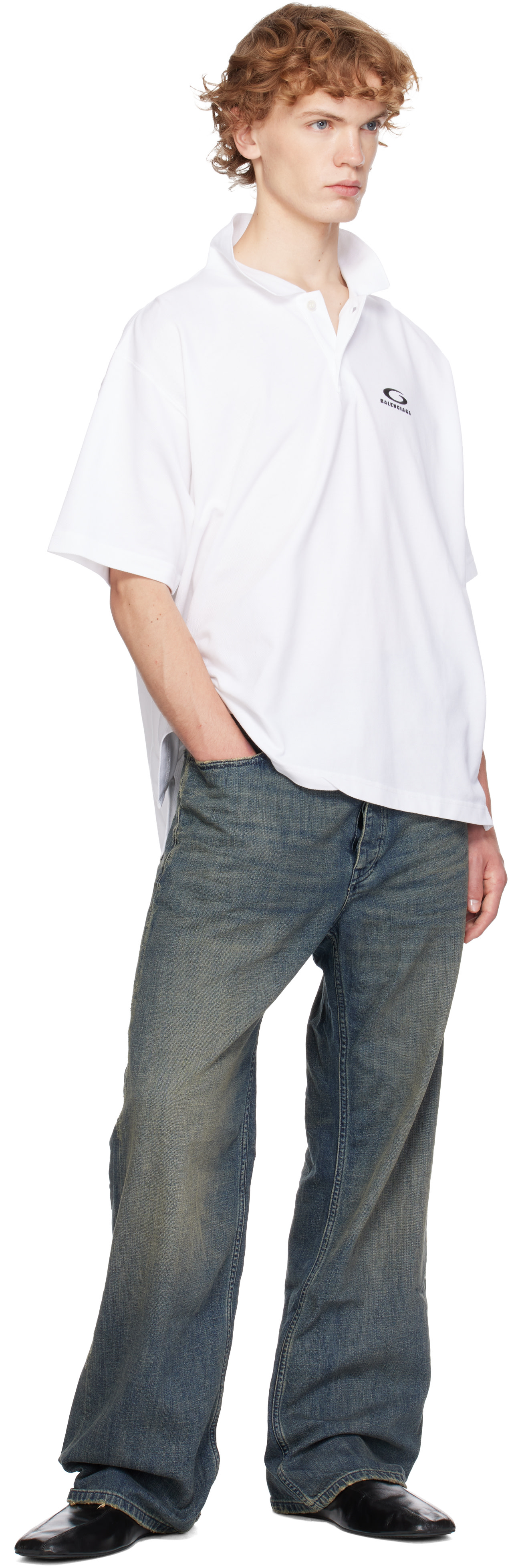 Balenciaga - Polo Laurel blanc
