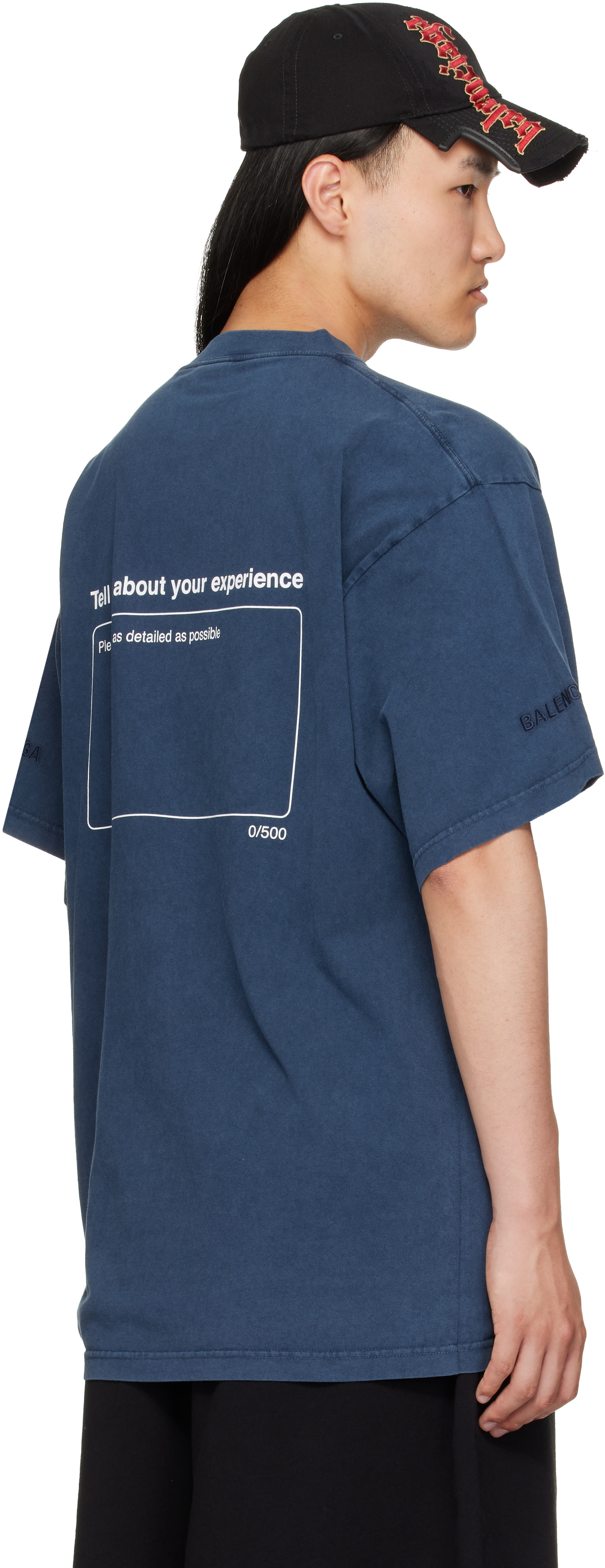 Balenciaga: ネイビー 5-Star Tシャツ | SSENSE 日本