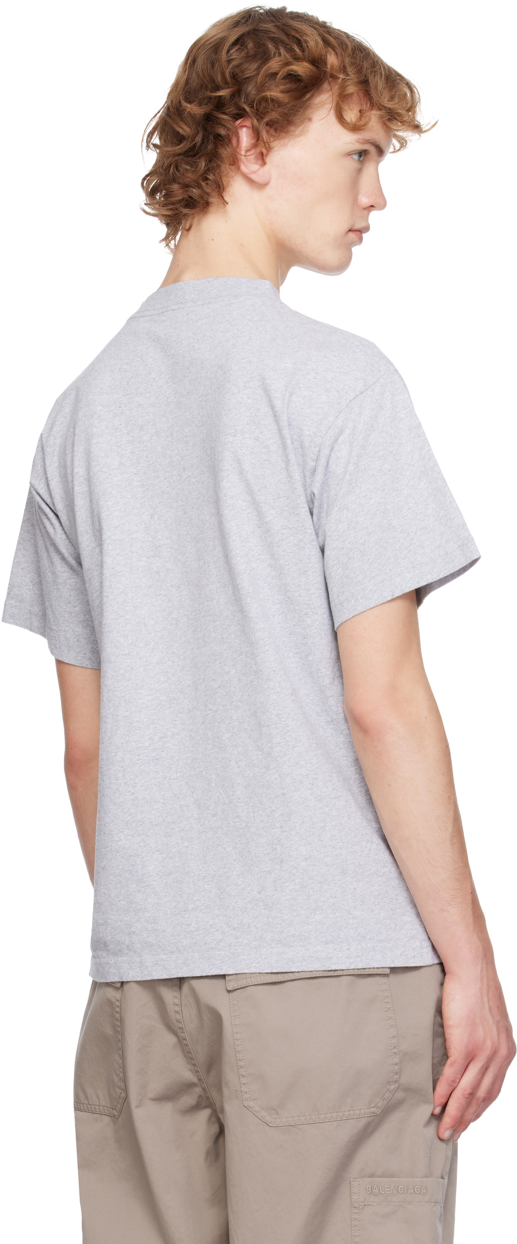BALENCIAGA グレー ロゴ Tシャツ半袖 Balenciaga: グレー Standard Tシャツ | SSENSE 日本
