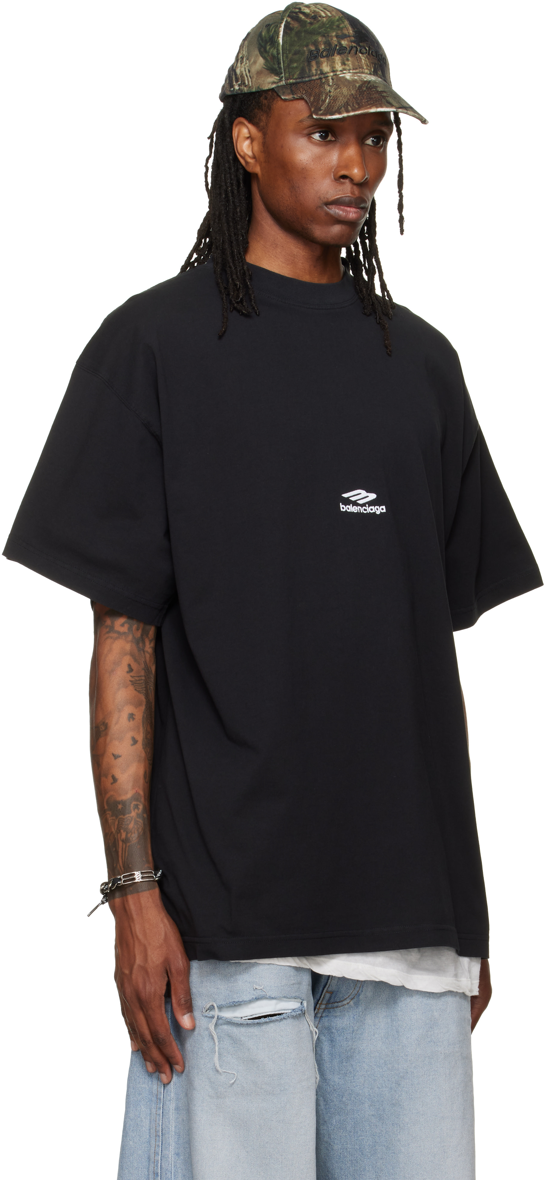 【Work68さん専用】BALENCIAGA ブラック Tシャツ Sサイズ Balenciaga: ブラック オーバーサイズ Tシャツ | SSENSE 日本