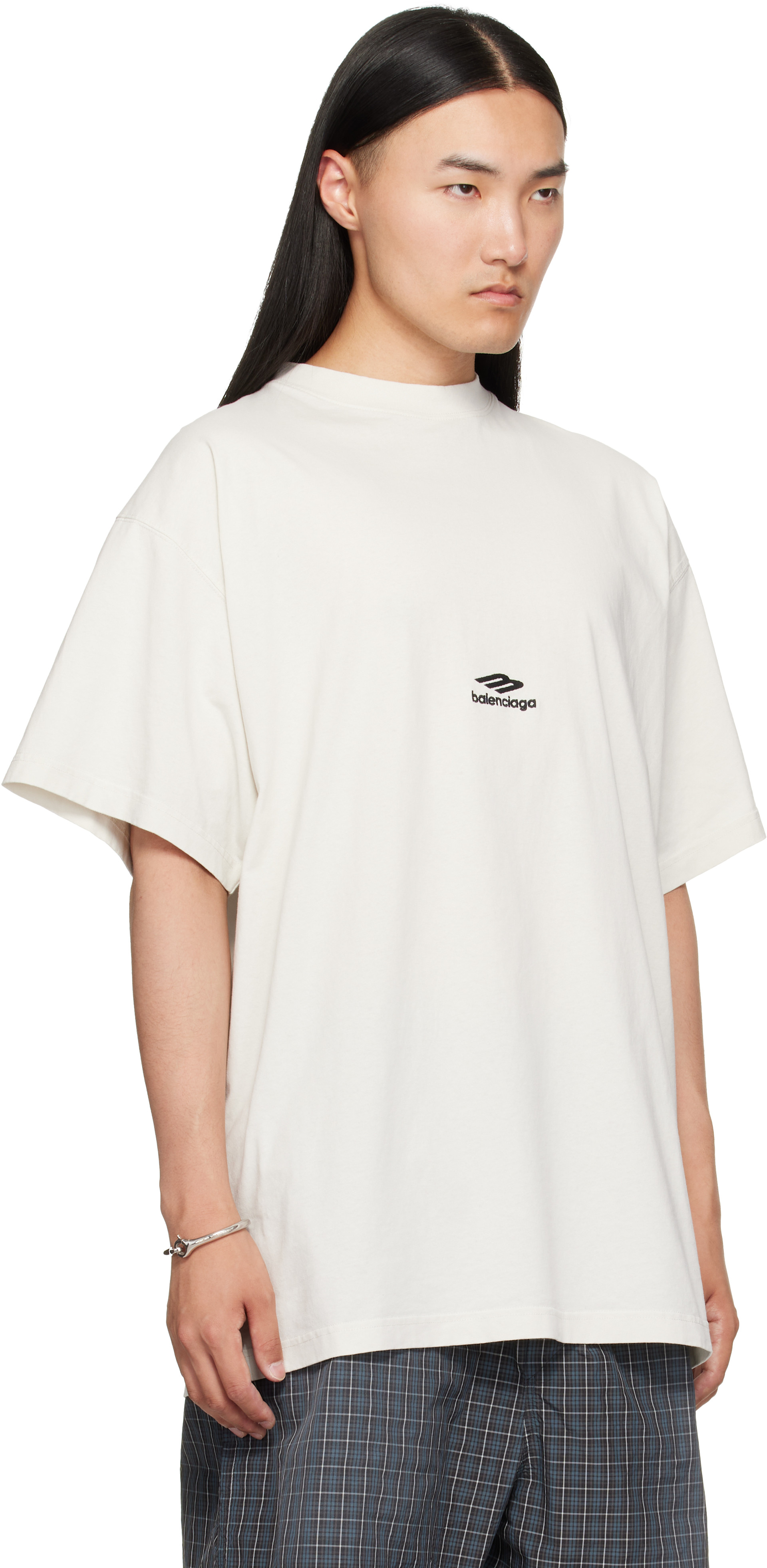 Balenciaga - 오프 화이트 오버사이즈 티셔츠
