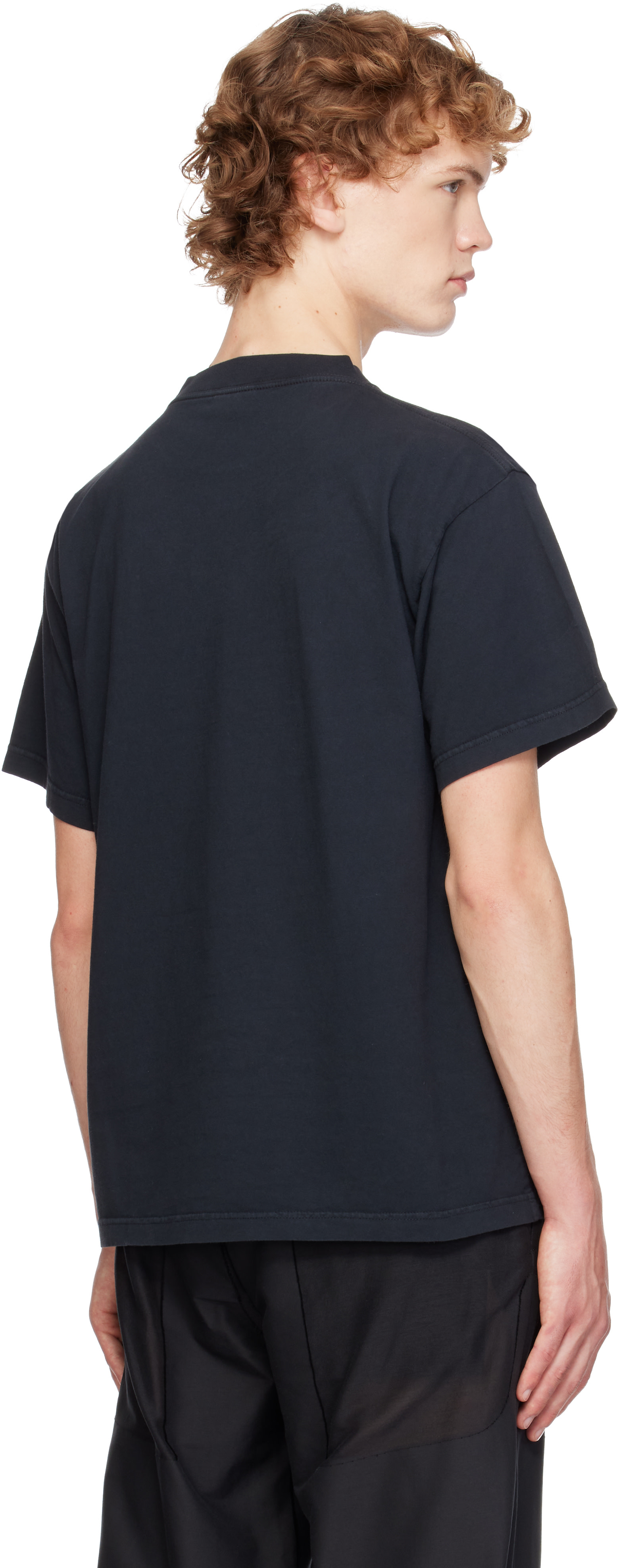 Balenciaga: ブラック Standard Address Crest Tシャツ | SSENSE 日本