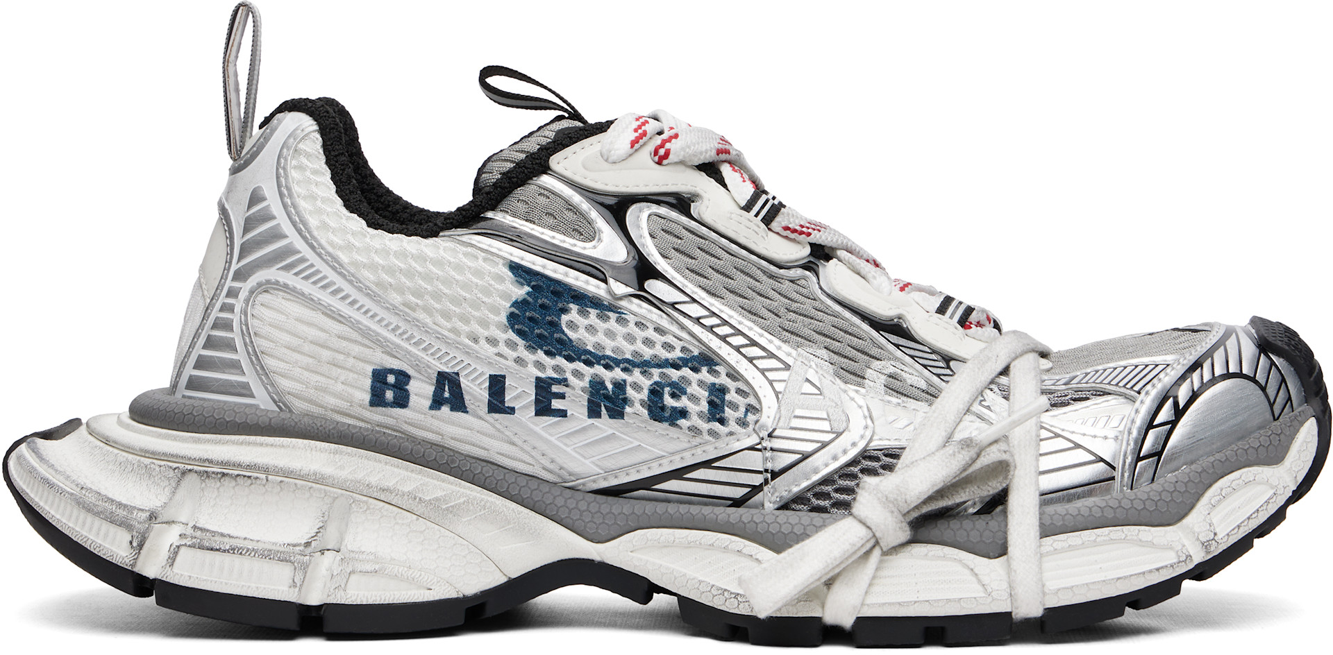 Balenciaga - Baskets gris à logo 3XL Split