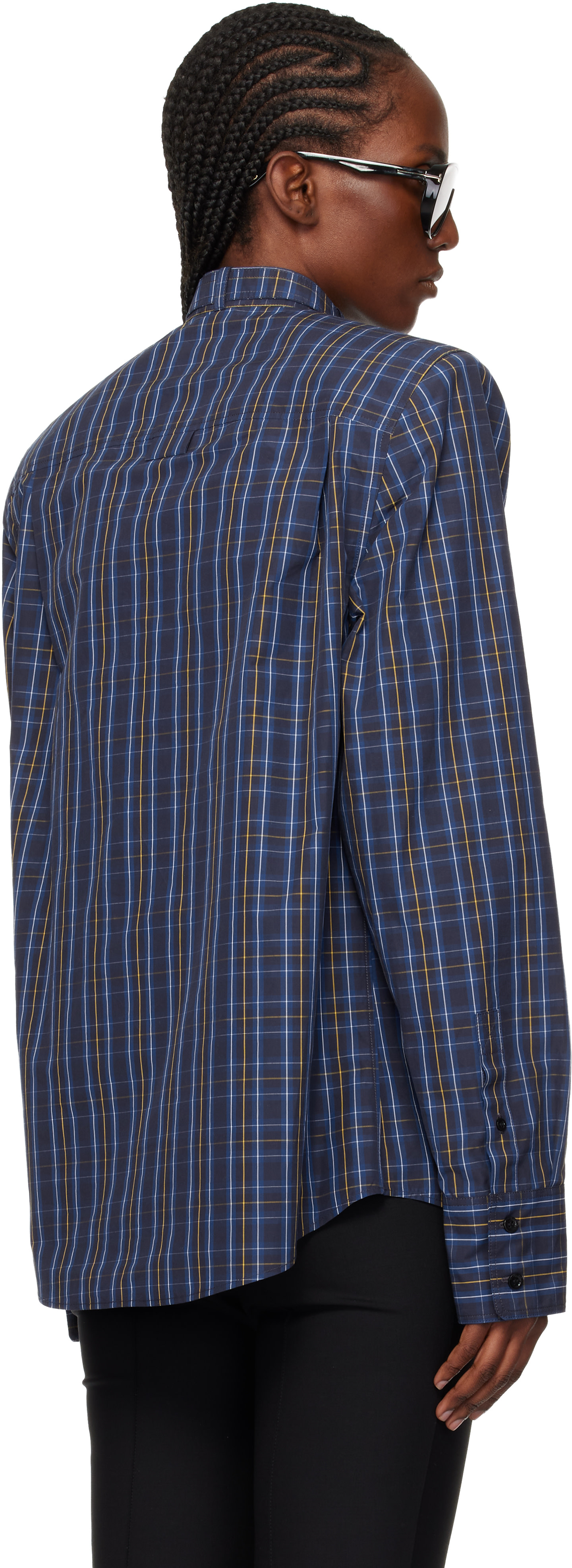 Mugler - Chemise Power bleue