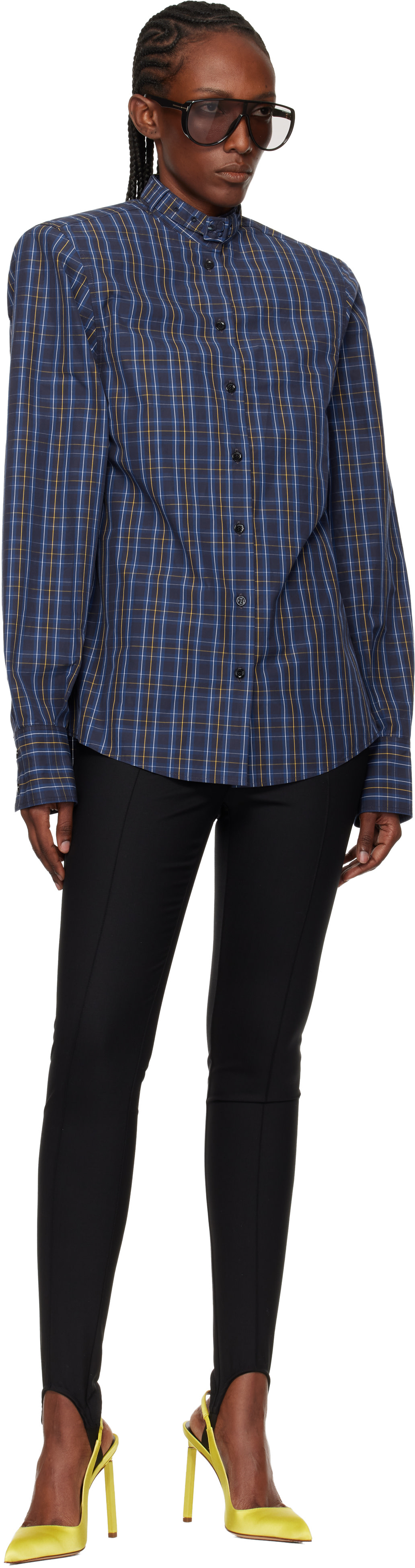 Mugler - Chemise Power bleue