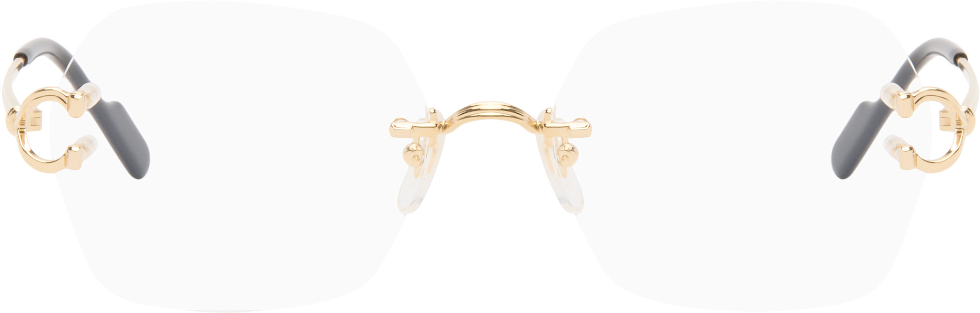 Cartier: ゴールド 'Signature C de Cartier' メガネ | SSENSE 日本