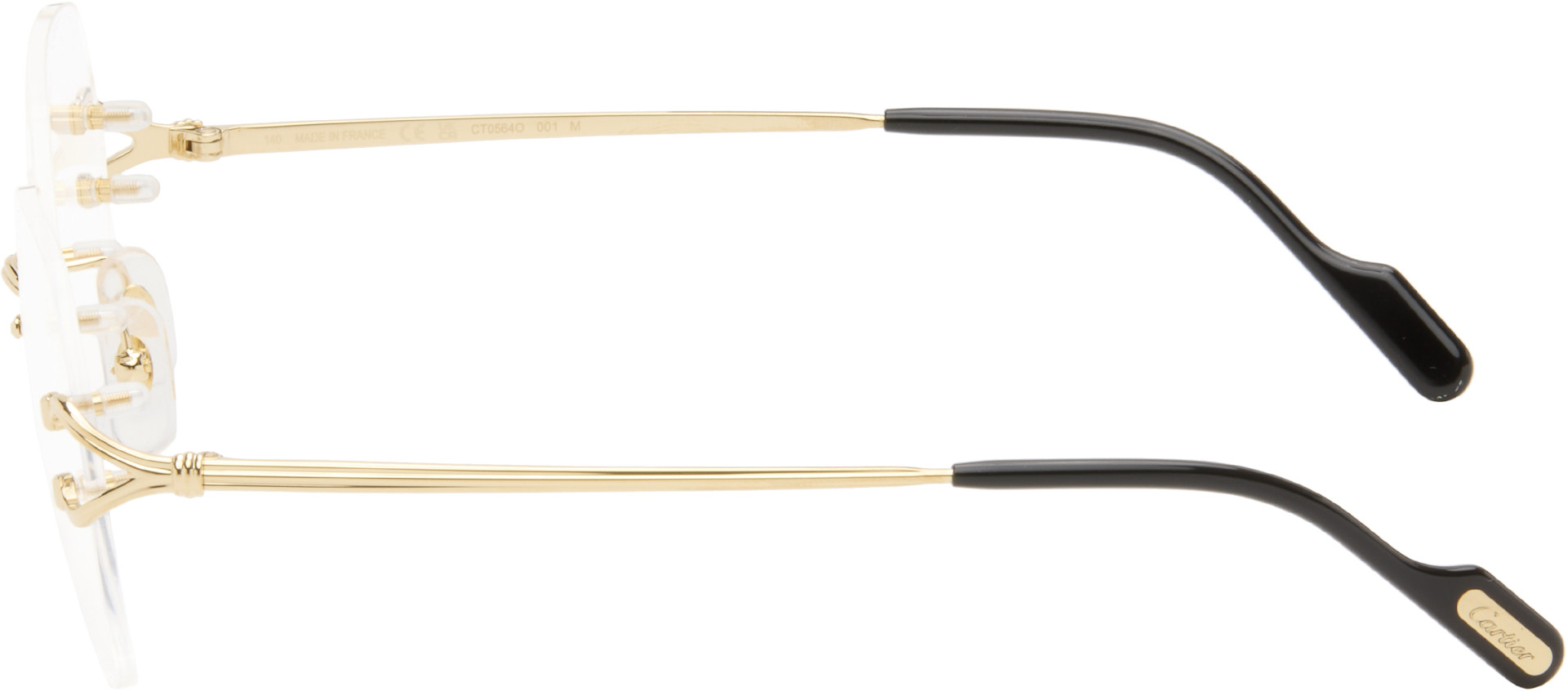 Cartier: Gold 'Signature C de Cartier' Glasses | SSENSE Canada